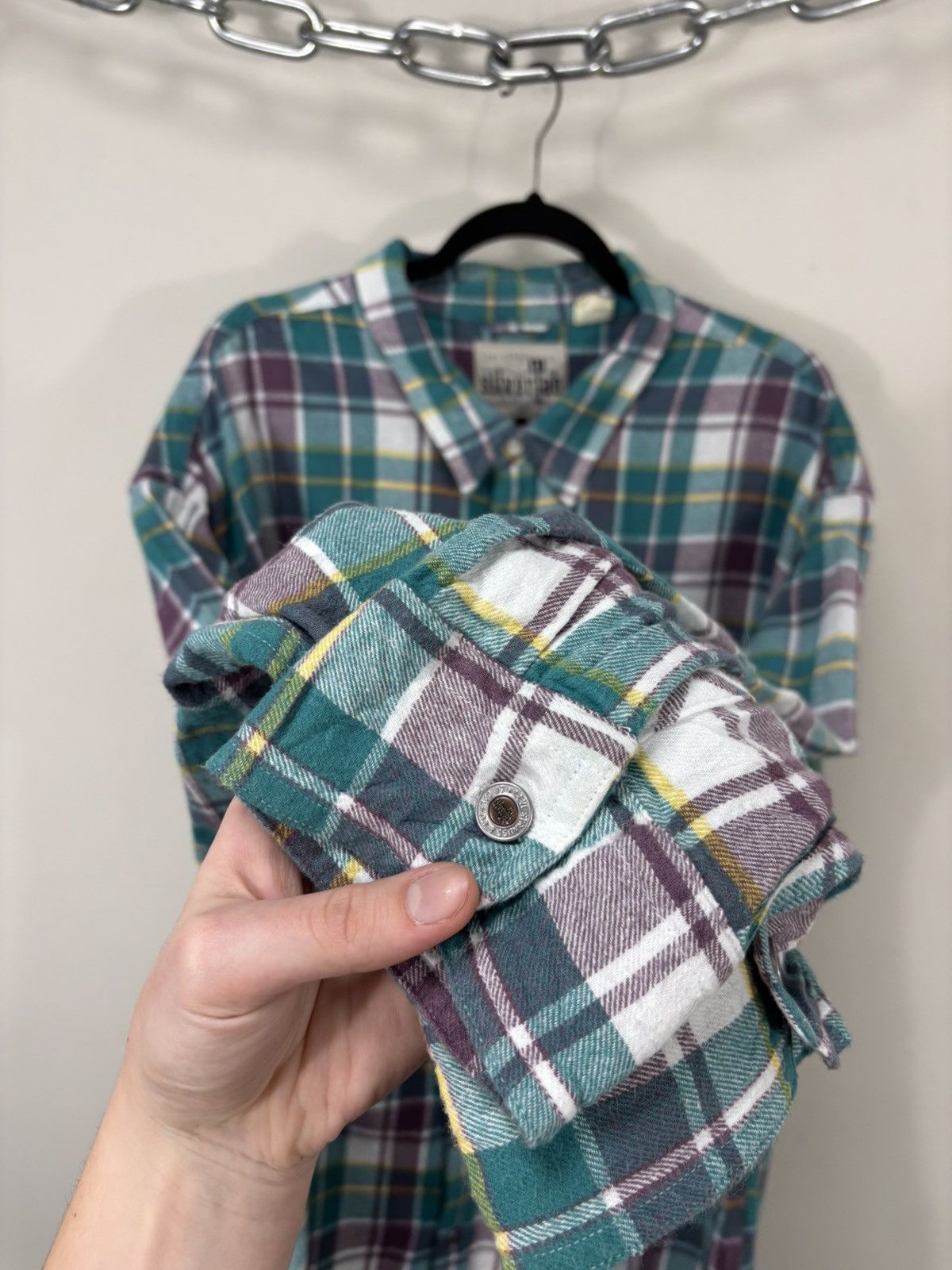Levi's Levi’s Silver Tab Oversized Men’s Plaid Check Flannel Shirt Size US XL / EU 56 / 4 - 8 Thumbnail