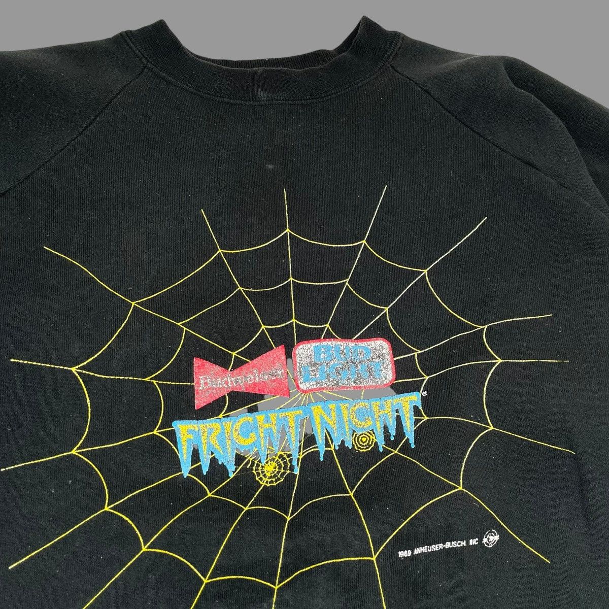 Budweiser × Vintage Vintage 1989 halloween fright night sweatshirt Size US XL / EU 56 / 4 - 3 Thumbnail