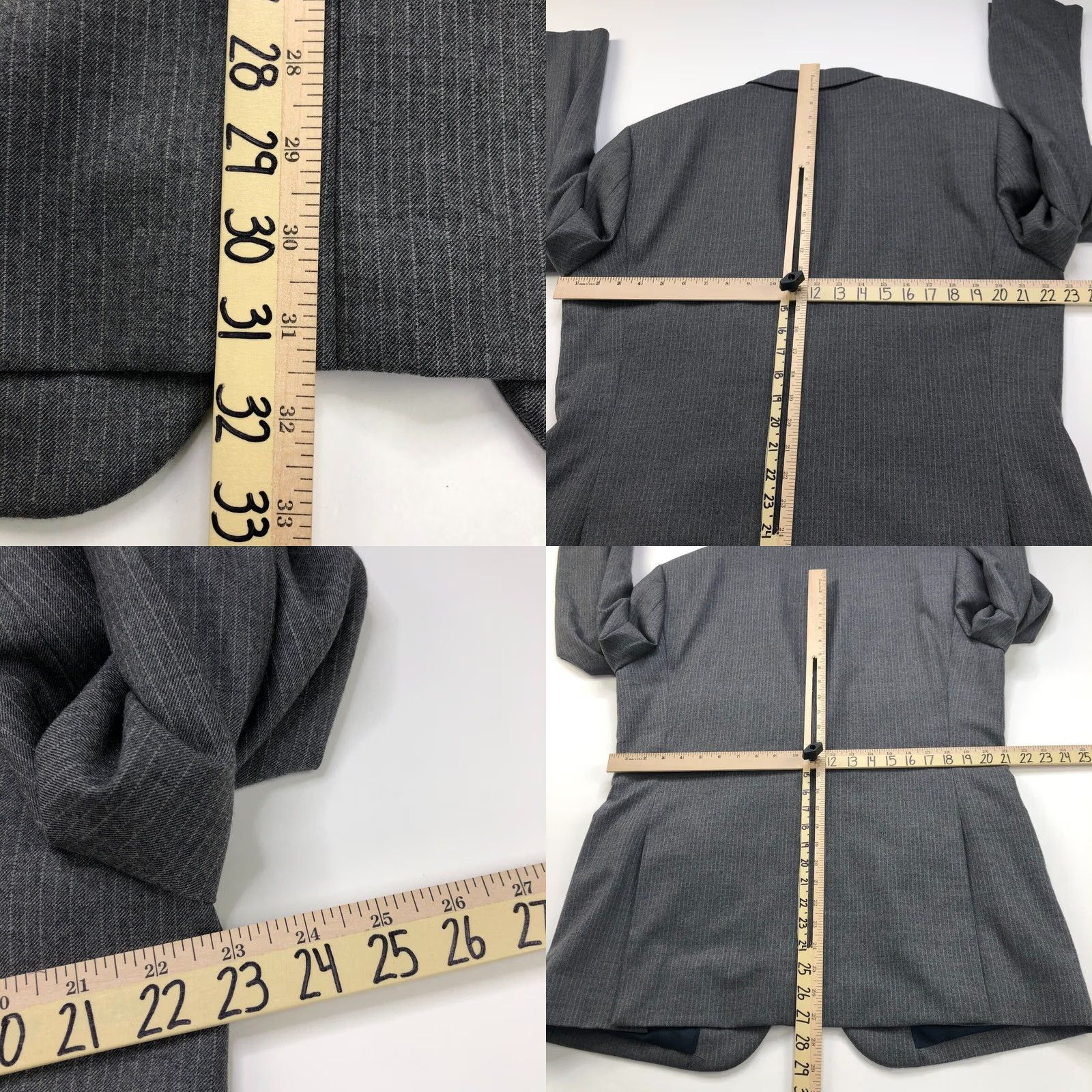 J.Crew J.Crew Thompson 44L Gray Striped Wool Blend Blazer Sport Coat Jacket Size 44R - 10 Thumbnail