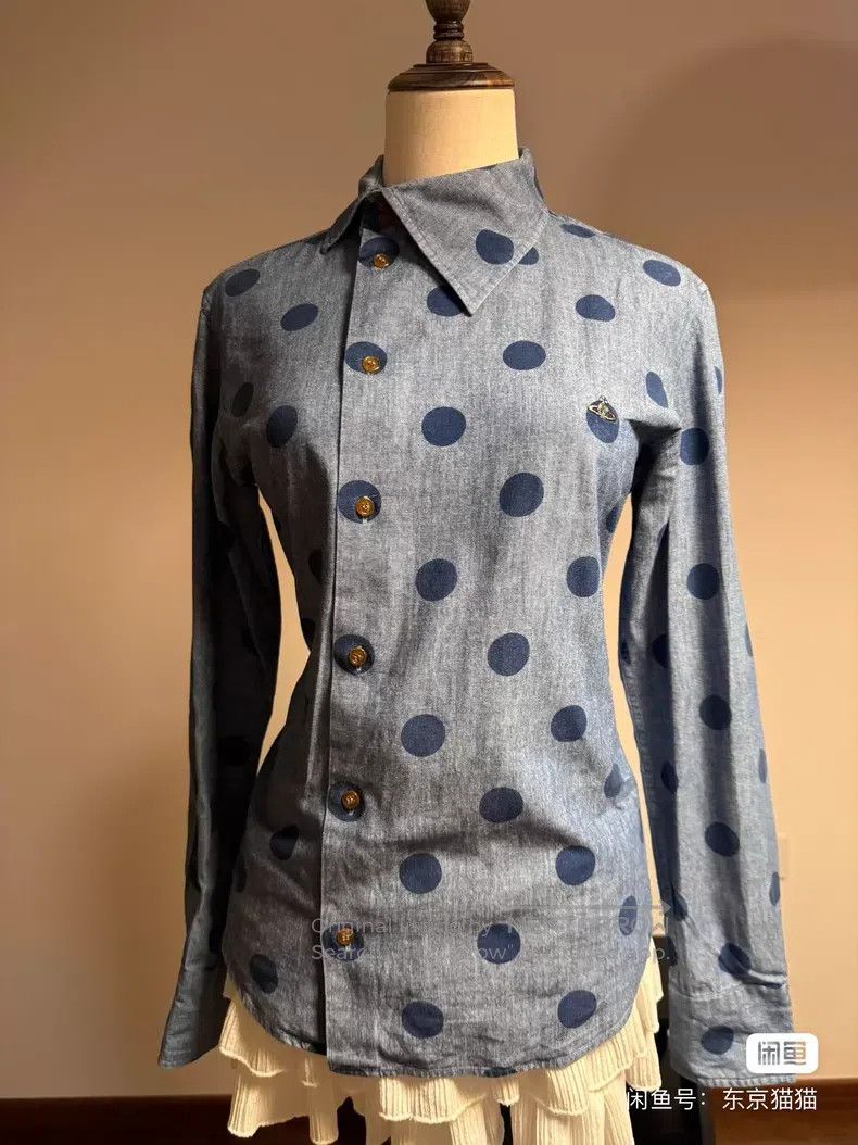 Vivienne Westwood Vivienne Westwood Blue oblique lapel and collar asymmetric Size L / US 10 / IT 46 - 1 Thumbnail