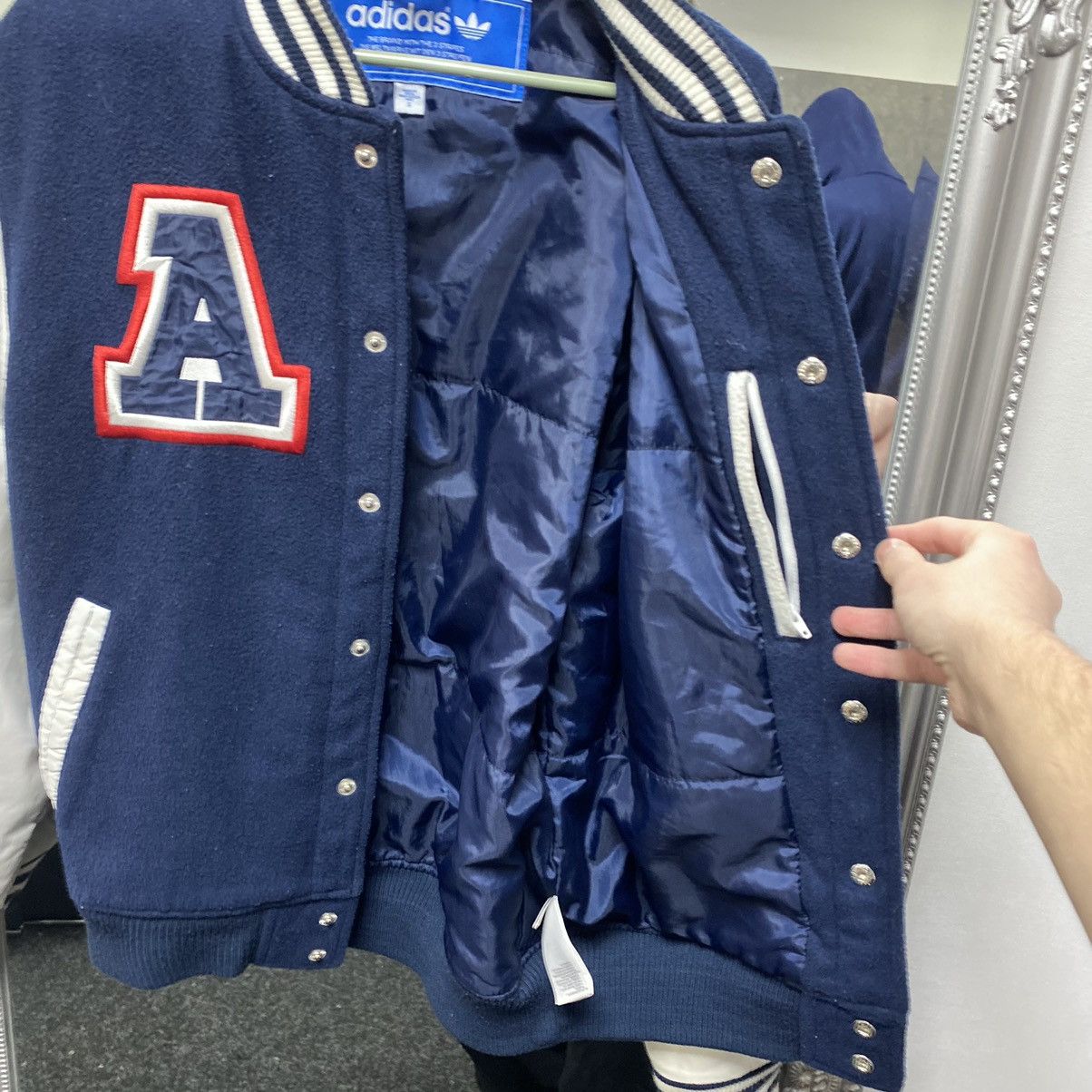 Adidas Vintage Adidas varsity bomber Jacket Size US S / EU 44-46 / 1 - 16 Thumbnail