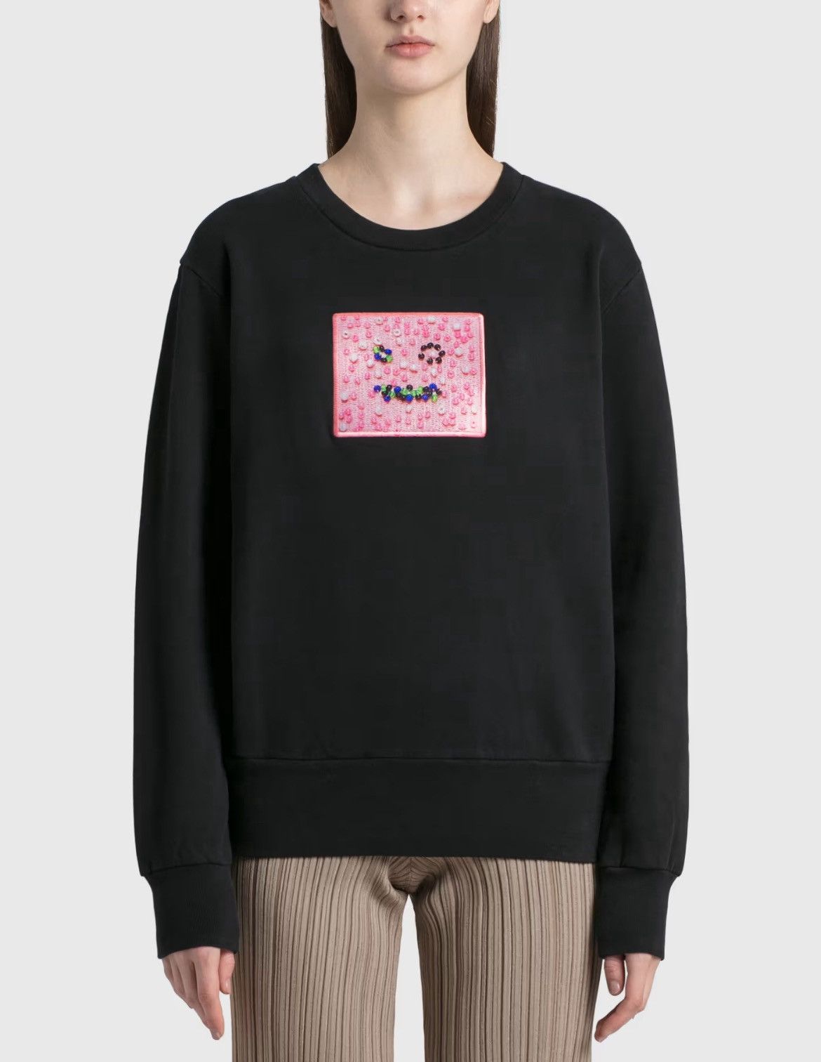 Acne Studios Acne Studios Beaded Face Sweatshirt Size XS / US 0-2 / IT 36-38 - 1 Thumbnail