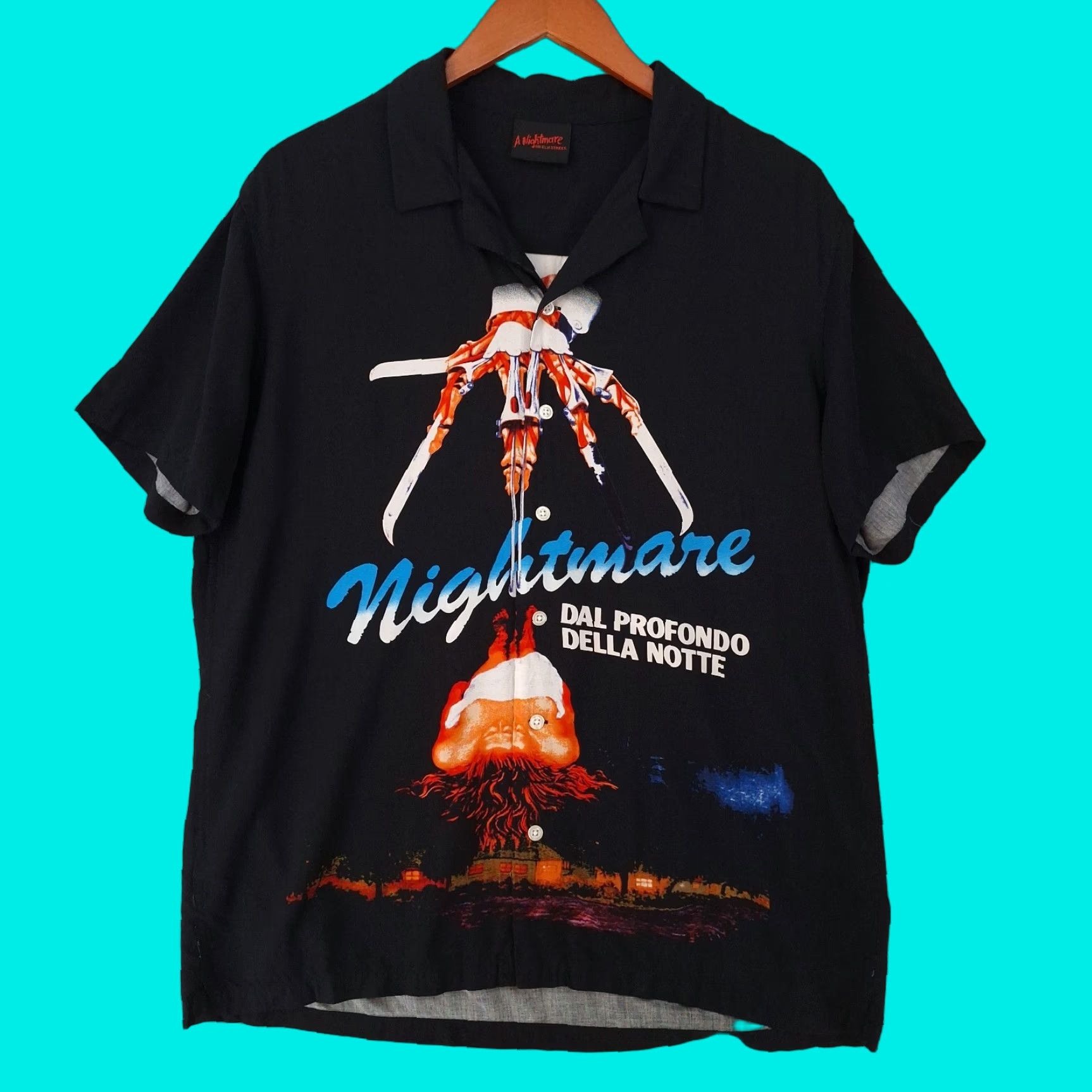 Ripple Junction Nightmare On Elm Street Shirt Men Medium Button Double-sided Horror Camp Italian Size US M / EU 48-50 / 2 - 1 Thumbnail