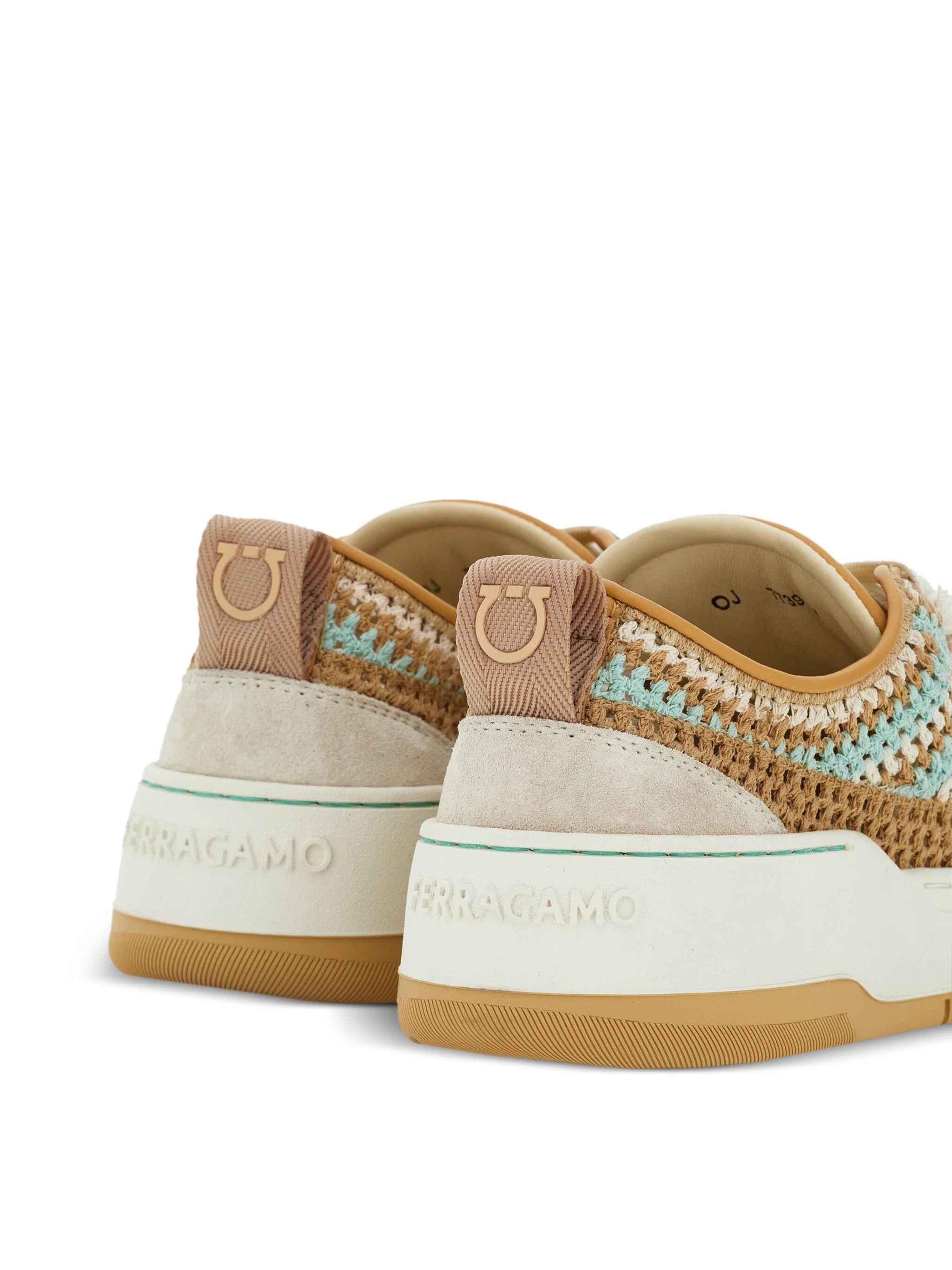 Salvatore Ferragamo o1s1rm0924 Panelled Low-Top Sneakers in Multicolor Size US 7.5 / IT 37.5 - 3 Thumbnail