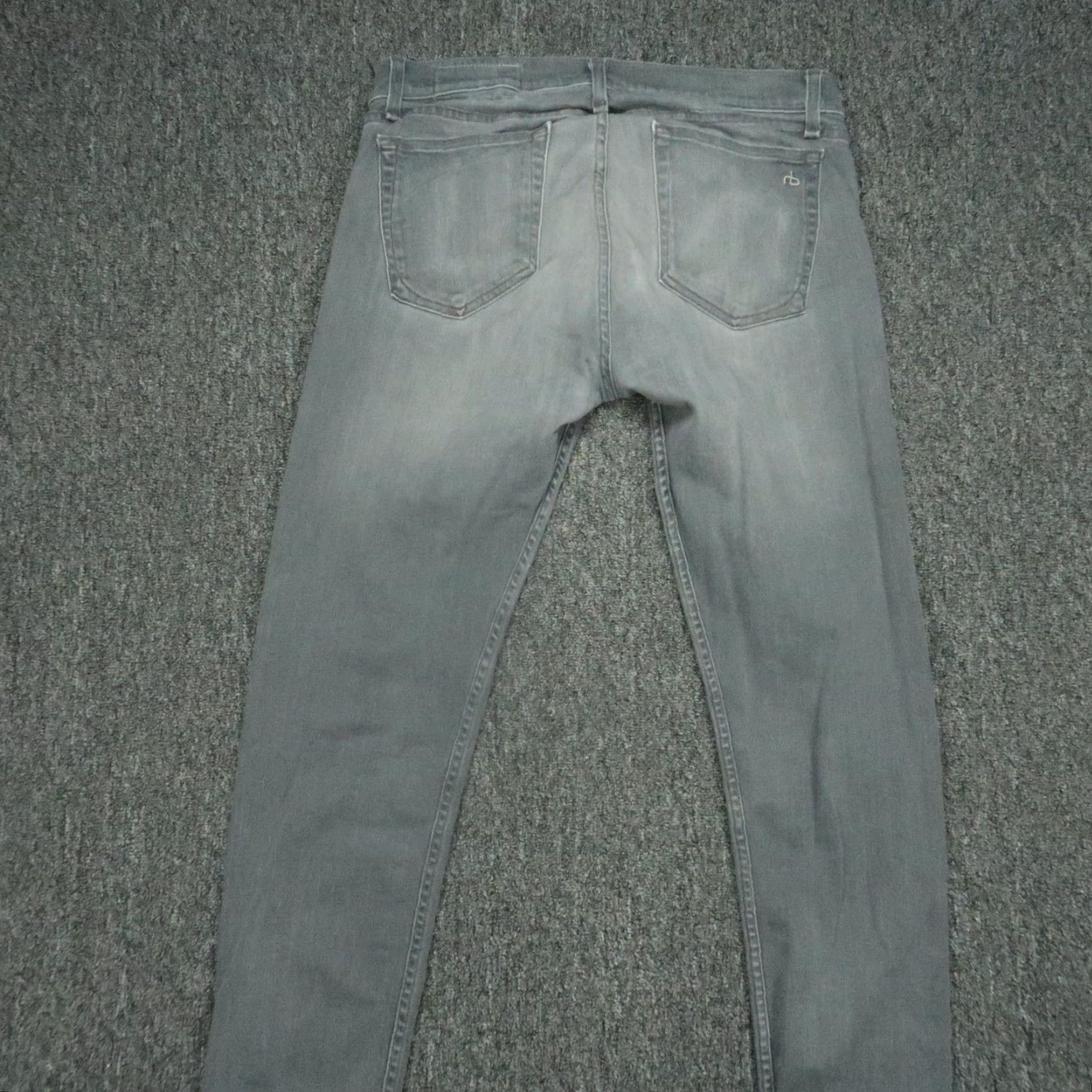 Rag & Bone VINTAGE rag & bone Jeans Men 33x35 Slim 5-Pocket Denim Gray Cotton Skinny 90s Mens Size US 33 - 5 Thumbnail