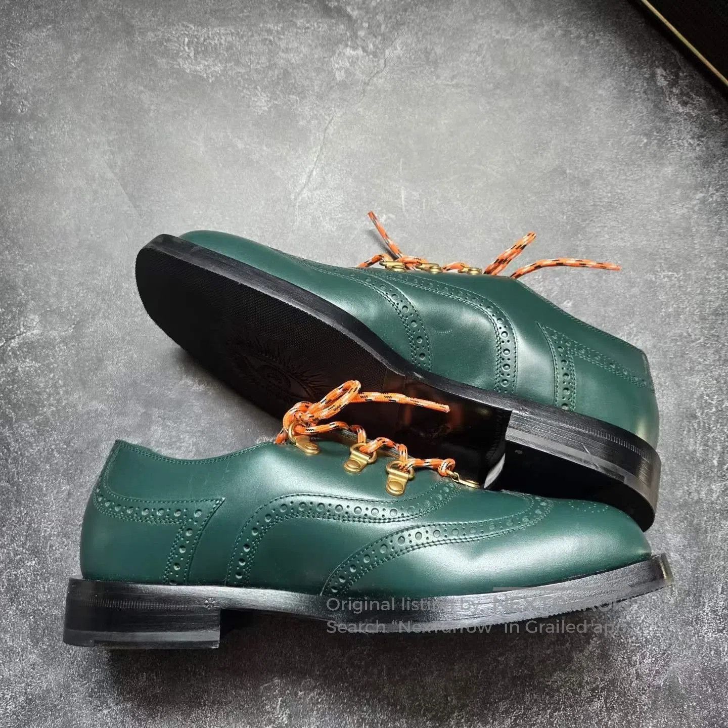 Gucci Gucci Green Embossed Leather Shoes. Size US 8 / EU 41 - 9 Thumbnail