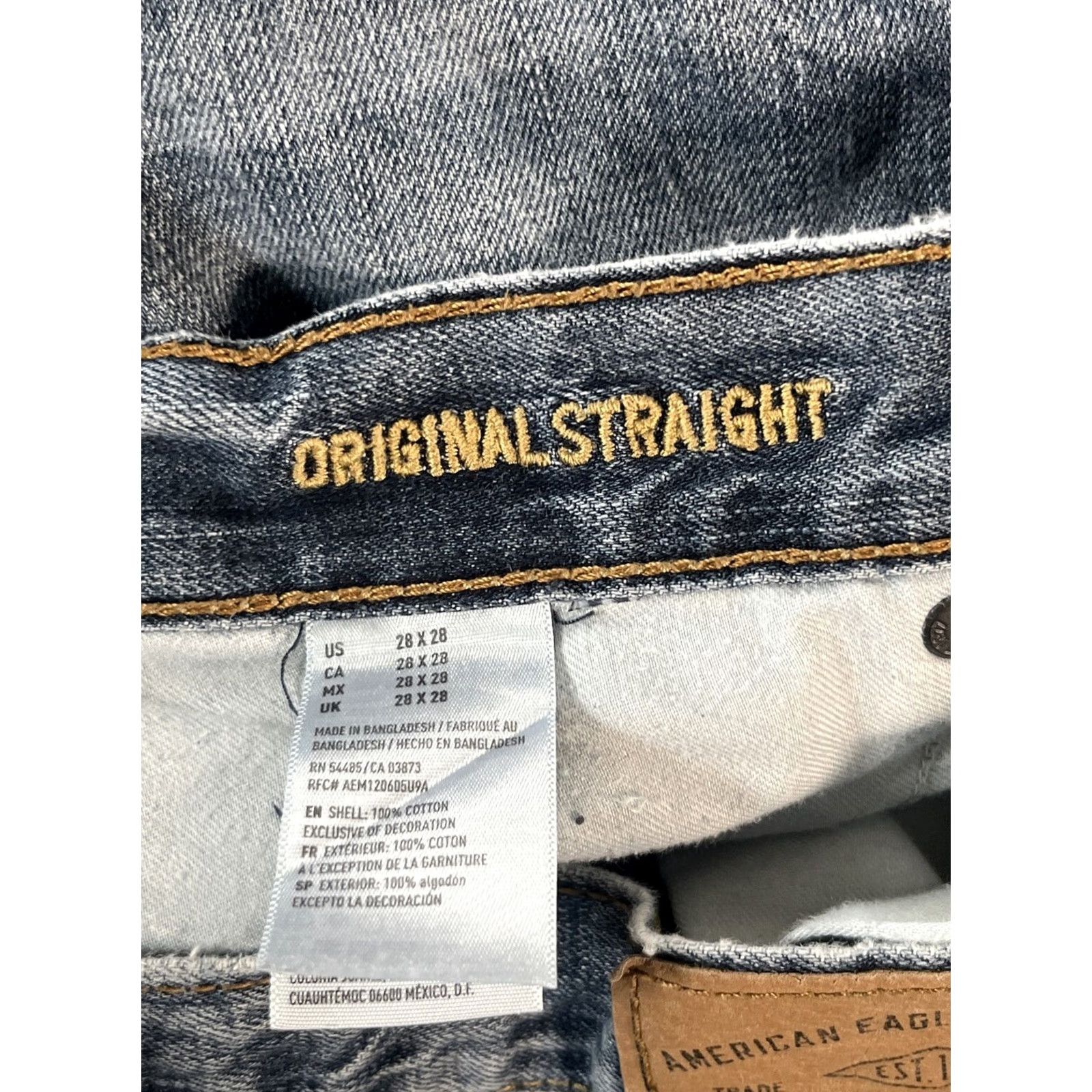 American Eagle Outfitters American Eagle Outfitters Jeans Men 28x28 Distressed Straight Denim Blue 5-Pocket Regular Inseam 28 Size US 28 / EU 44 - 6 Thumbnail