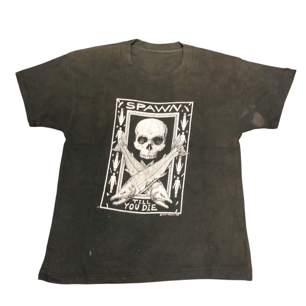 Vintage Vtg Ray Troll Spawn Till You Die Tshirt Size US S / EU 44-46 / 1 - 2 Thumbnail