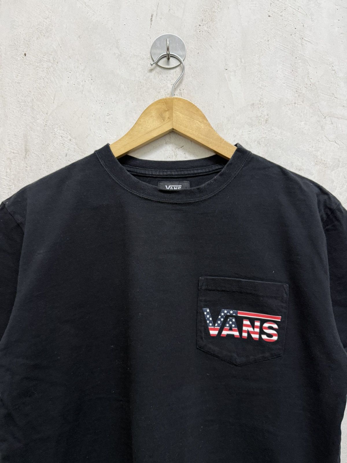 Vans Vans USA Flag Skateboard Pocket Tees Size US M / EU 48-50 / 2 - 2 Thumbnail