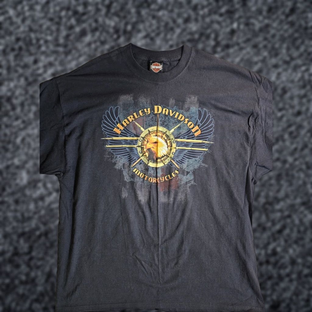 Harley Davidson VINTAGE Harley-Davidson T-Shirt Men 2XL Black Short Sleeve Crew Neck HD Cape Fear Fayetteville NC 2000s Vintage Size US XXL / EU 58 / 5 - 1 Thumbnail