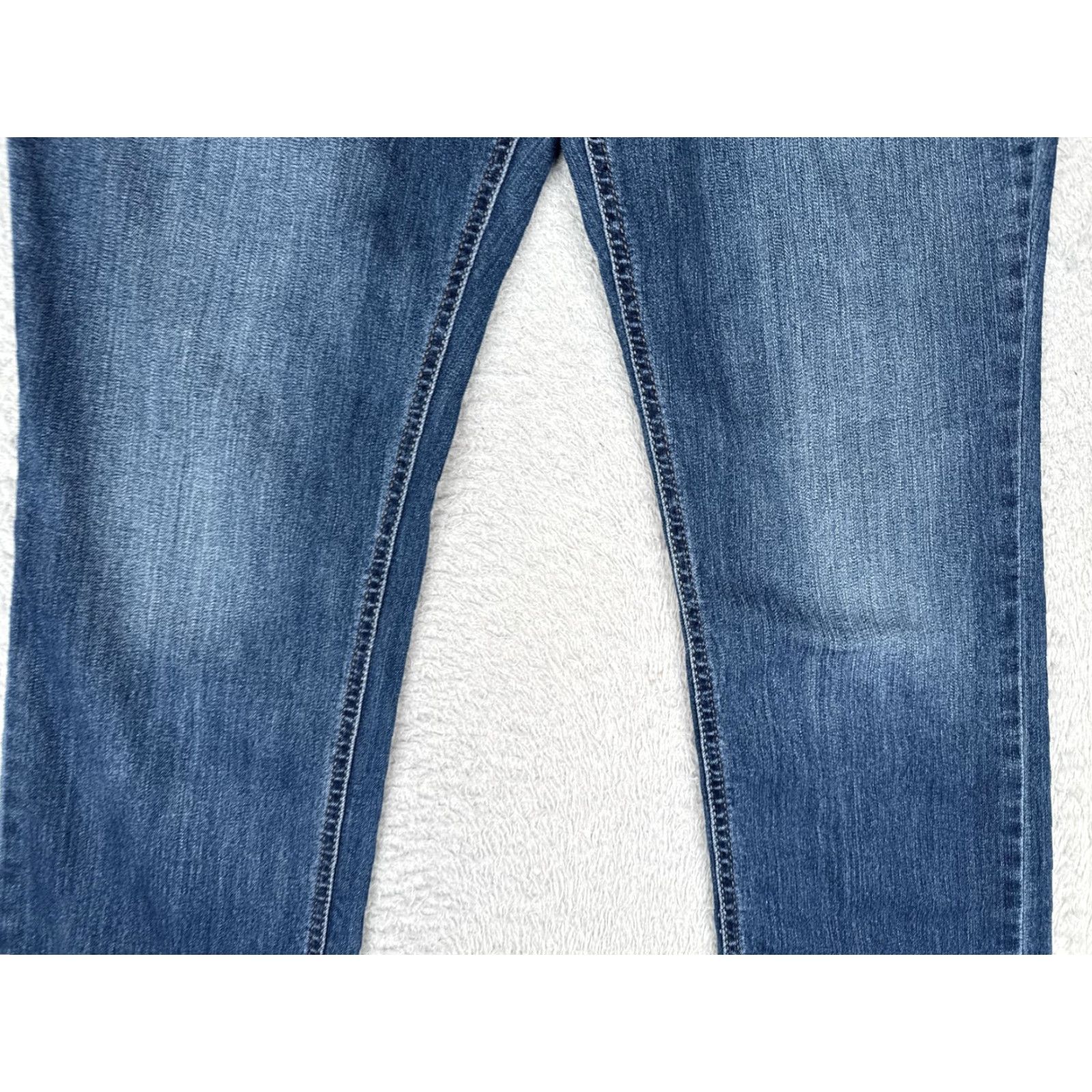Lee Riders By Lee Jeans Women Mid Rise Straight Leg Stretch Denim Blue 32x33 Size 24" / US 00 / IT 34 - 3 Thumbnail