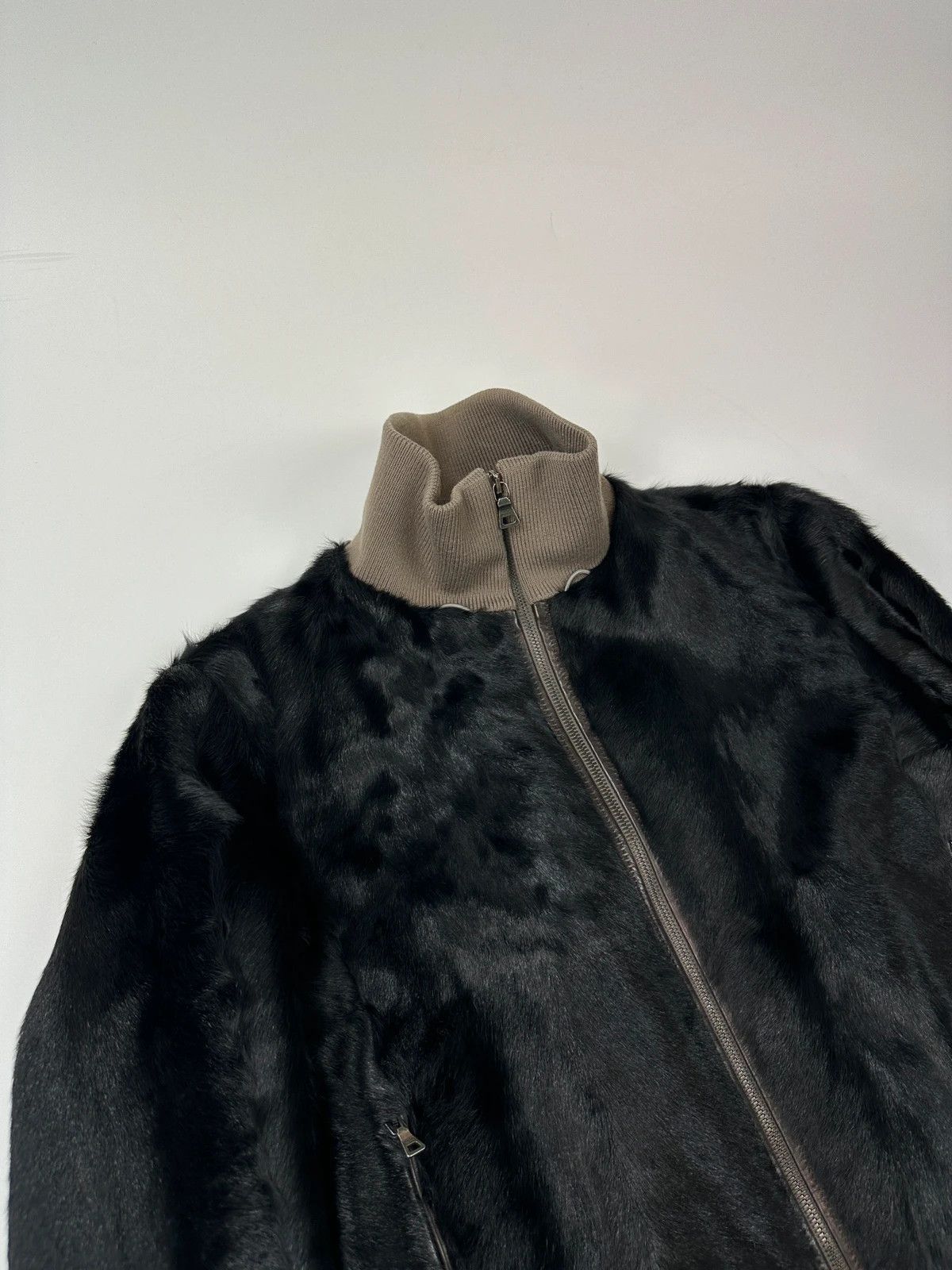 Prada Prada Sport FW01-05 Black Calf & Fox Fur Leather Jacket Size M / US 6-8 / IT 42-44 - 6 Thumbnail