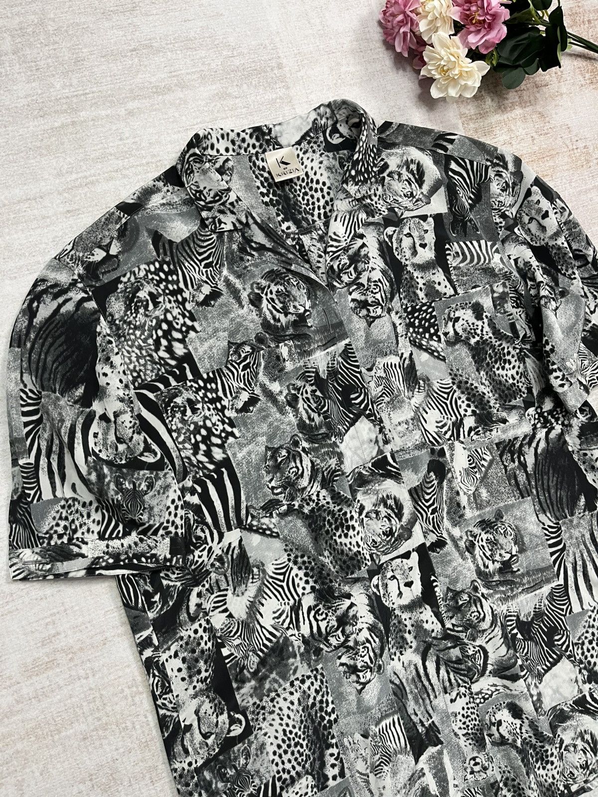 Krizia Vintage Animal Print Shirt Krizia Size XL / US 12-14 / IT 48-50 - 3 Thumbnail
