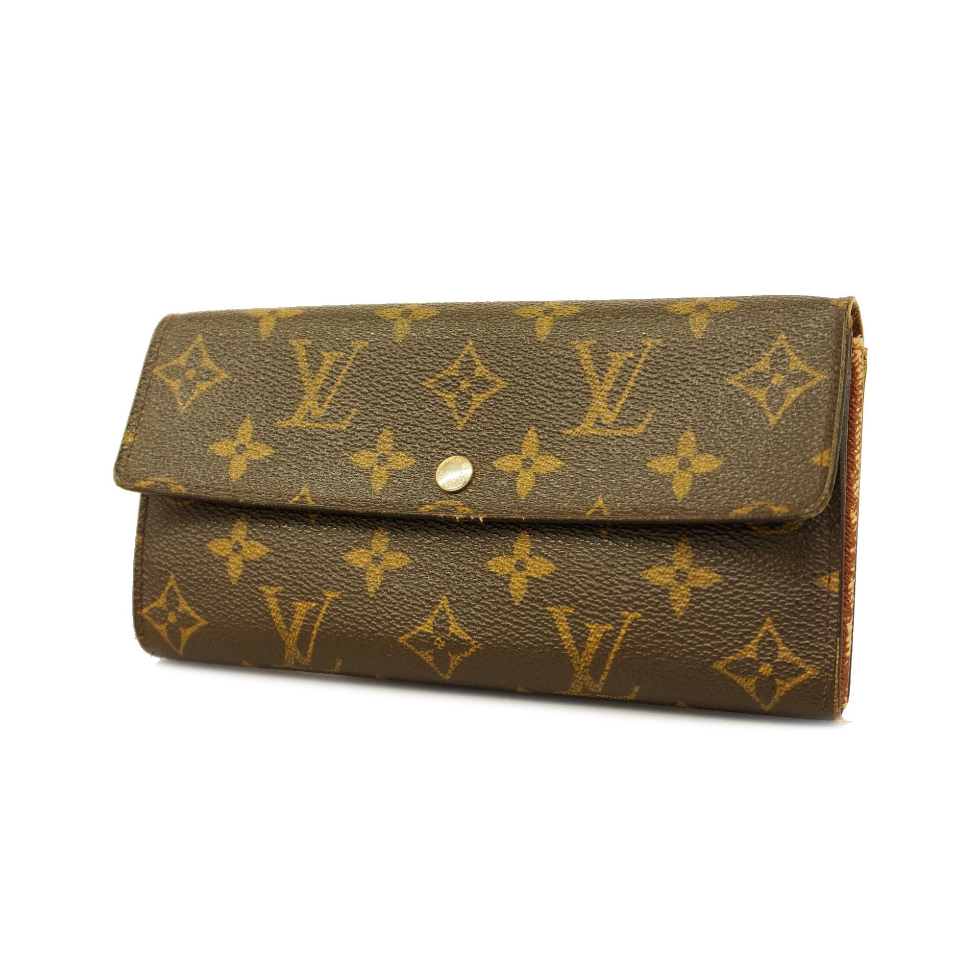 Auth Louis Vuitton Monogram Portofeuil Sala Men,Women,Unisex Long Wallet