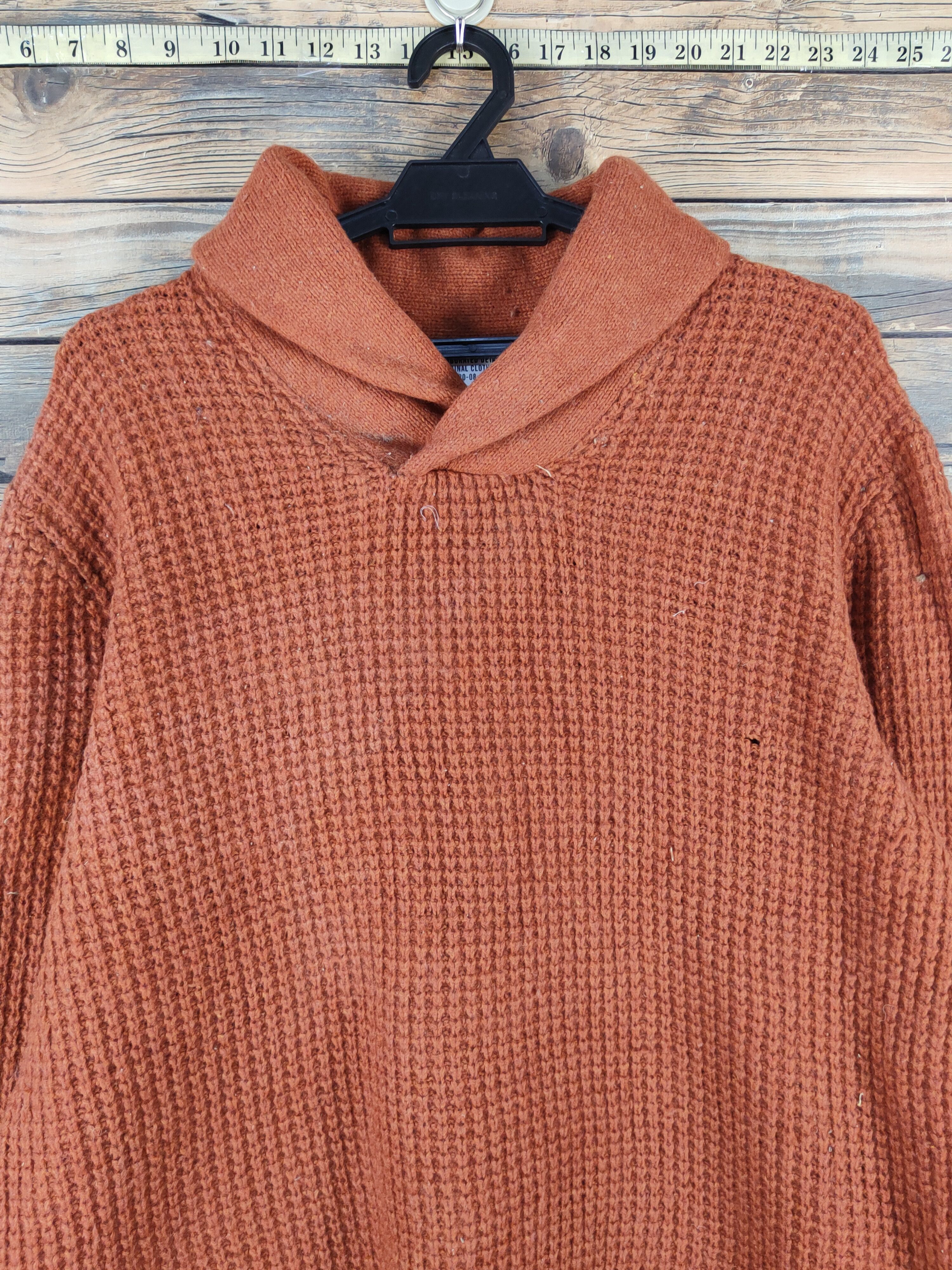 Vintage Uniqlo Dark Orange Knitwear Sweatshirts #W1678 Size US XL / EU 56 / 4 - 2 Thumbnail