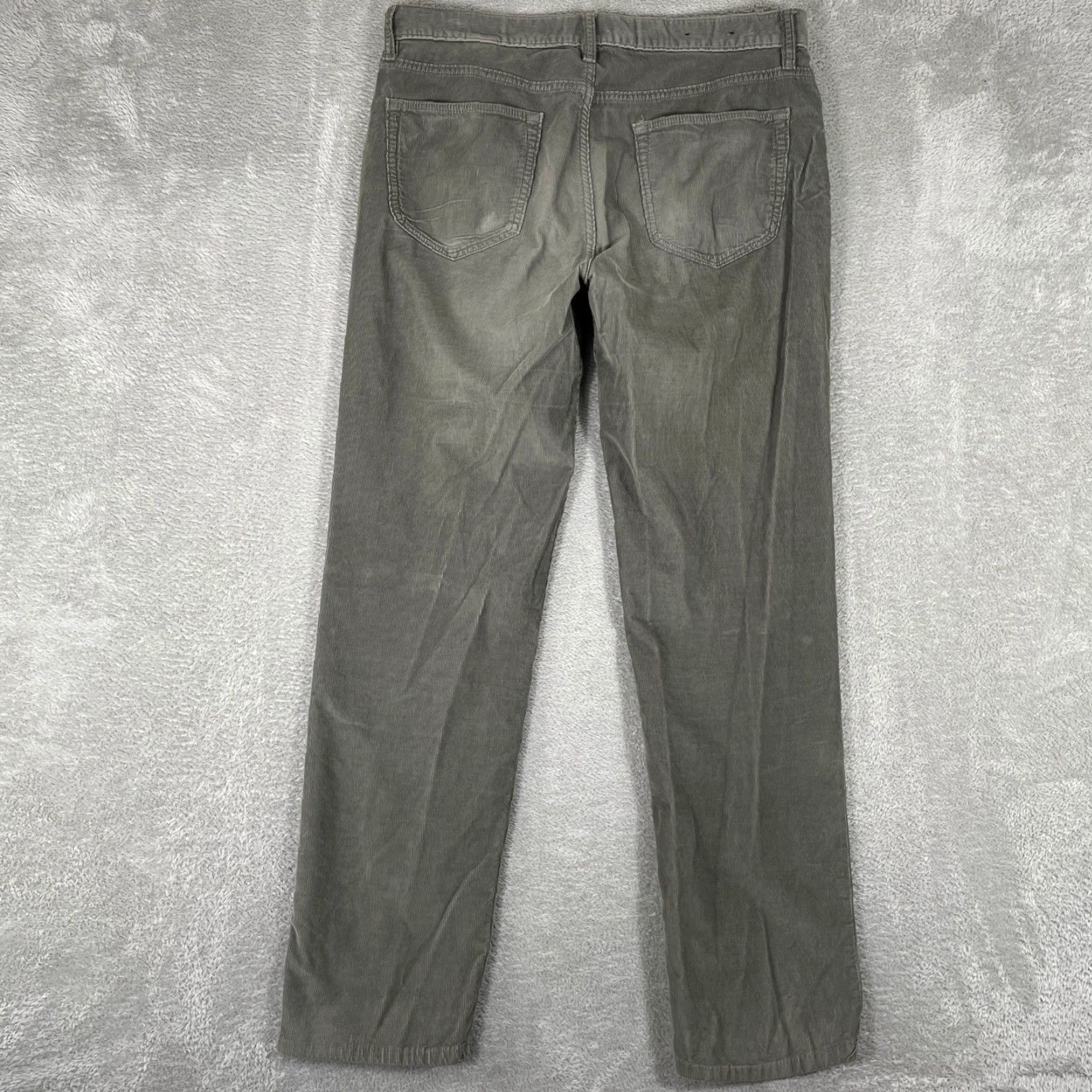 Banana Republic Banana Republic Traveler Corduroy Pants Mens 33x32 Green Slim Fit Corduroy Chino 5-Pocket Casual Workwear Mens Size US 33 - 2 Thumbnail