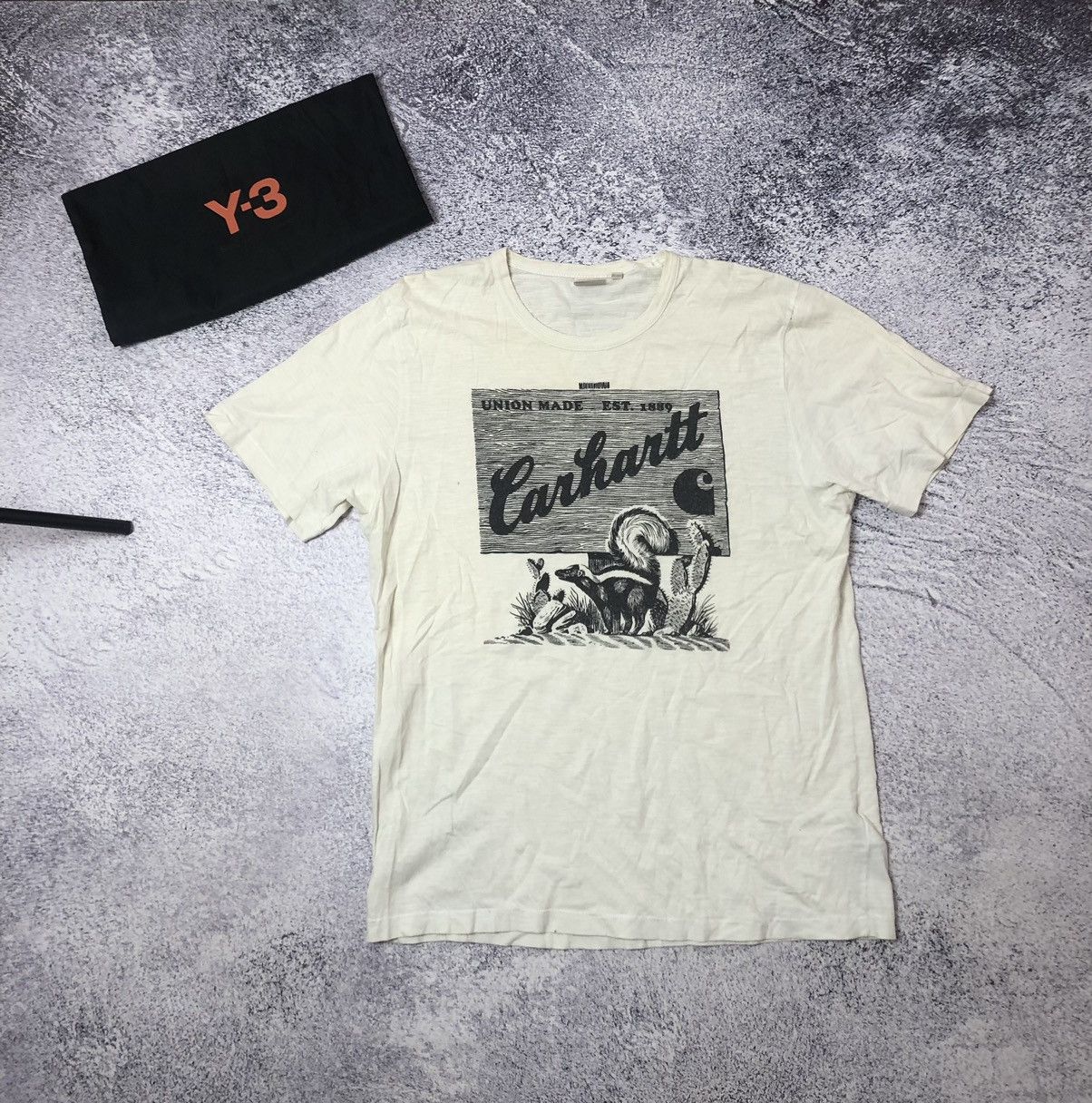 Carhartt Vintage T-shirt Carhartt size L rare y2k usa casual ykk Size US L / EU 52-54 / 3 - 1 Thumbnail