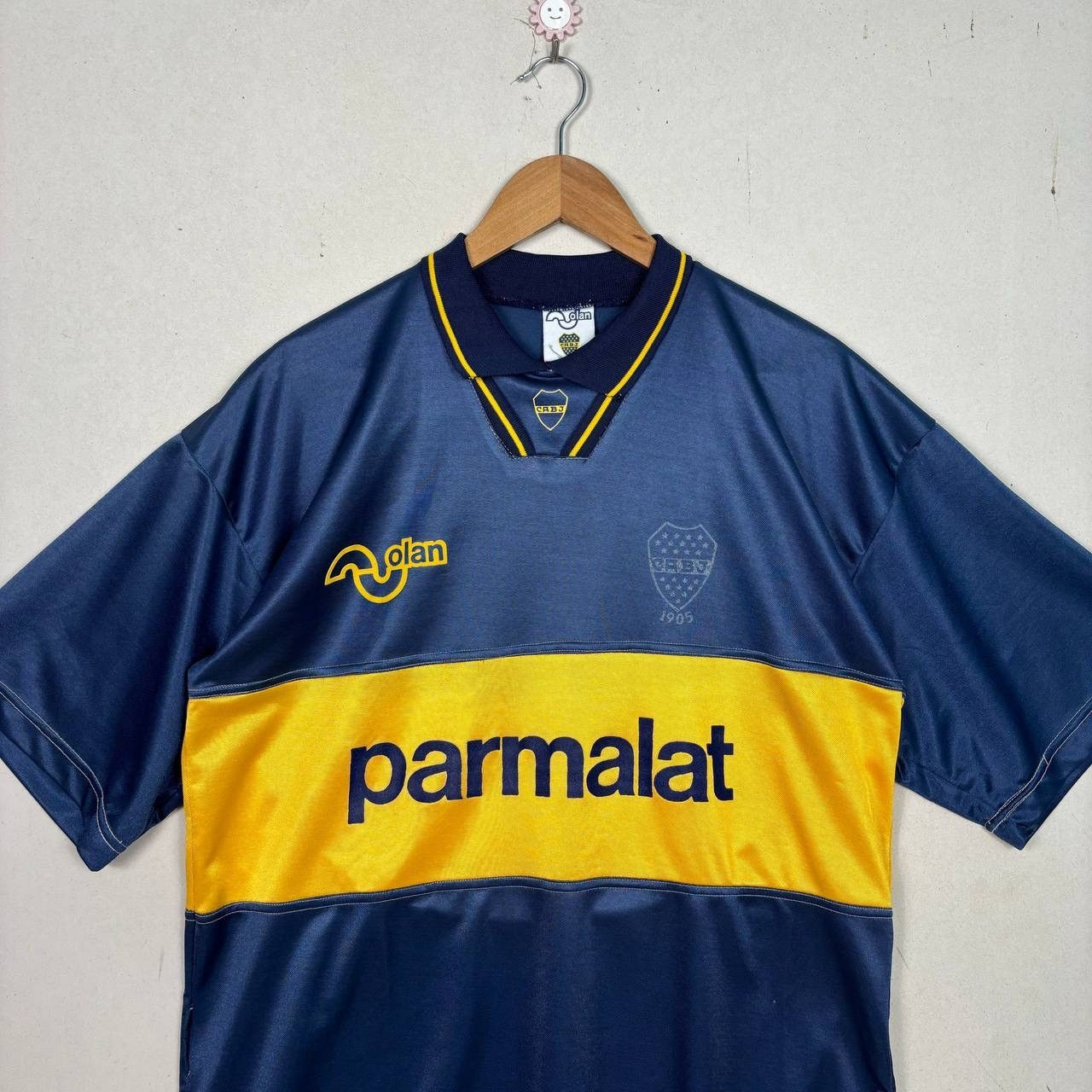 Vintage Vintage 1994-95 Boca Juniors Parmalat Home Jersey Football Size US L / EU 52-54 / 3 - 3 Thumbnail