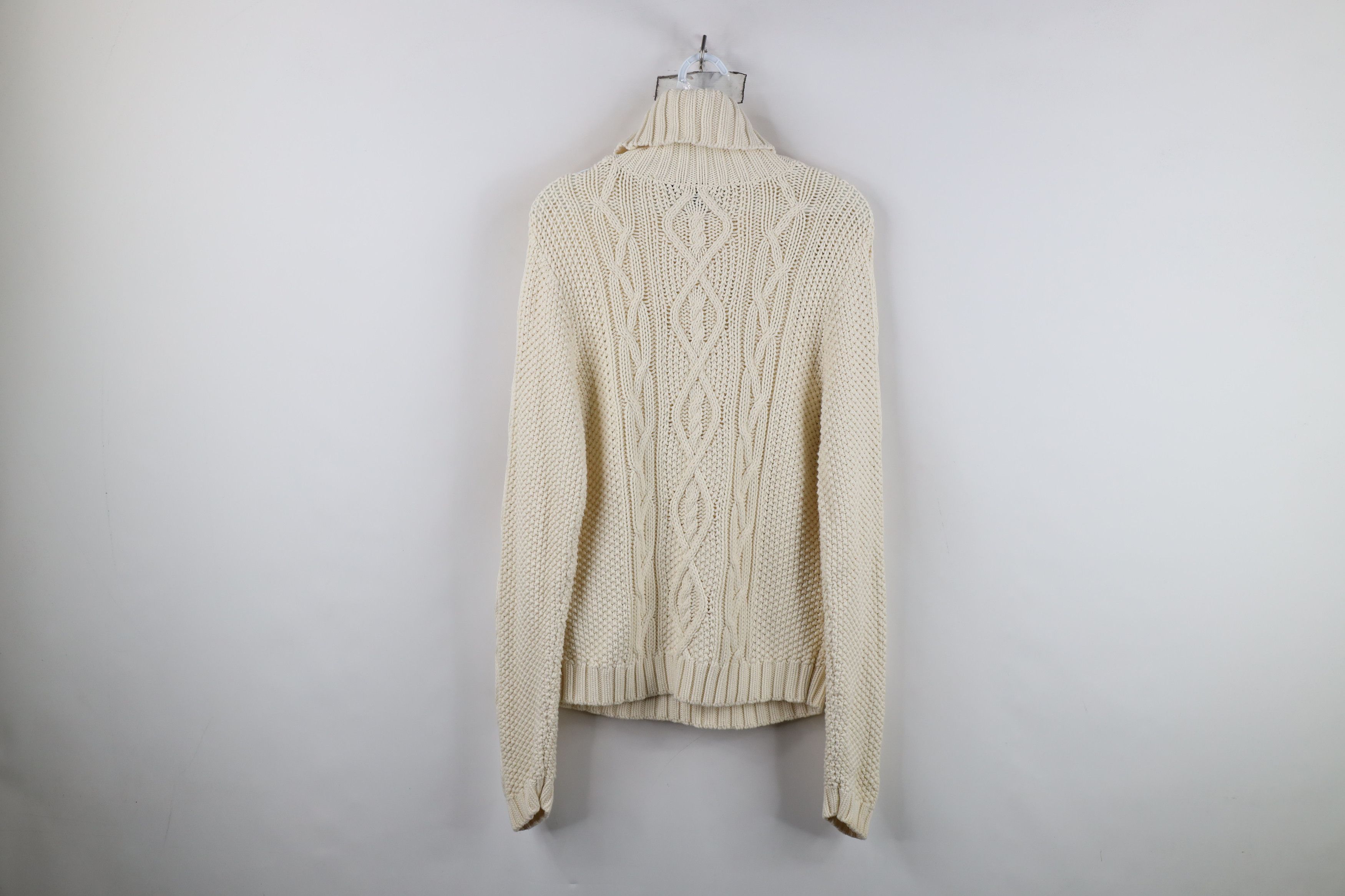 Ralph Lauren Vintage 90s Ralph Lauren Fisherman Knit Turtleneck Sweater Size L / US 10 / IT 46 - 10 Thumbnail