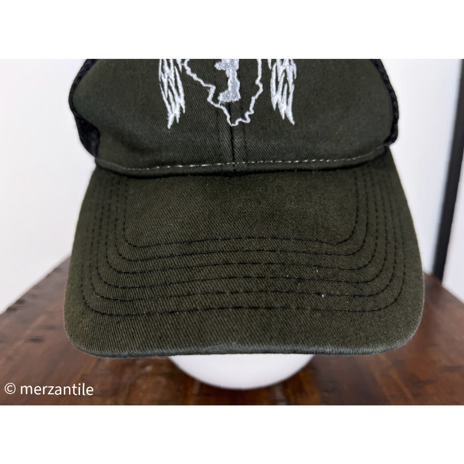 Vintage Sportsman Trucker Hat Adult One Size Green Army Honor The Fallen Mens Size ONE SIZE - 3 Thumbnail