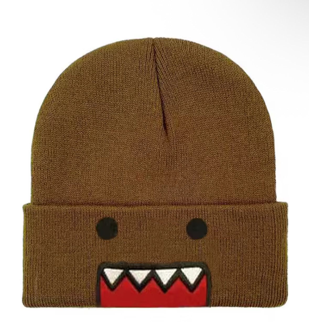 Japanese Brand Streetwear Brown Domo Bear Y2K Autumn Winter Warm Beanie Size ONE SIZE - 1 Thumbnail
