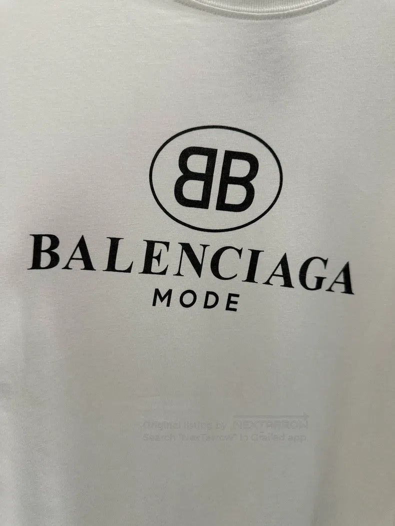 Balenciaga Balenciaga Double B Letter Logo White Short Sleeve Size US XS / EU 42 / 0 - 4 Thumbnail