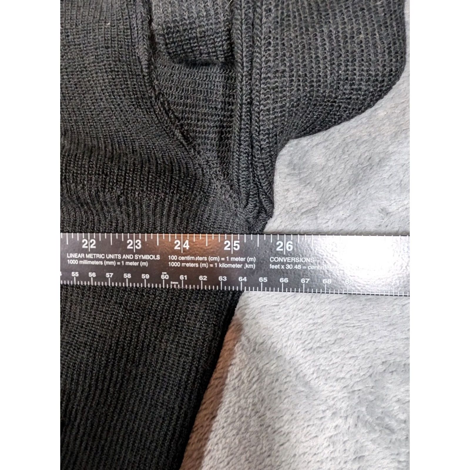 Vintage VINTAGE Mens Wool Sweater Military Fr Fire Resistant Sz XL Extra Large Knit Mock Neck Black Soldiers Army Pullover Regular Warm Casual Workwear Mens Size US XL / EU 56 / 4 - 4 Thumbnail