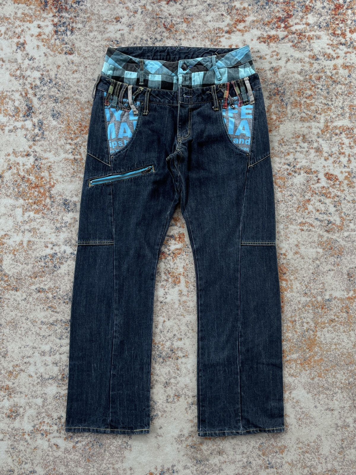 Hysteric Glamour SICK DOUBLE WAIST JEANS LOOK LIKE HYSTERIC Size US 31 - 1 Thumbnail