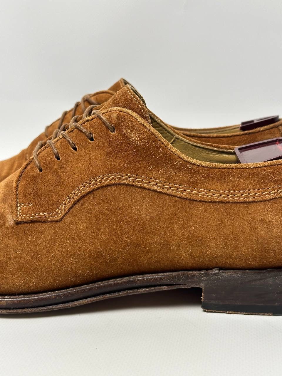 Corvari Brown Suede HandMade Italy Oxford Dress Shoes
