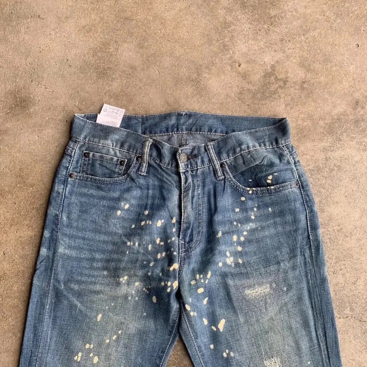 Art Comes First Levis 511 Blue Wash Bleach Jeans Pants Waist 30 Size US 30 / EU 46 - 2 Thumbnail