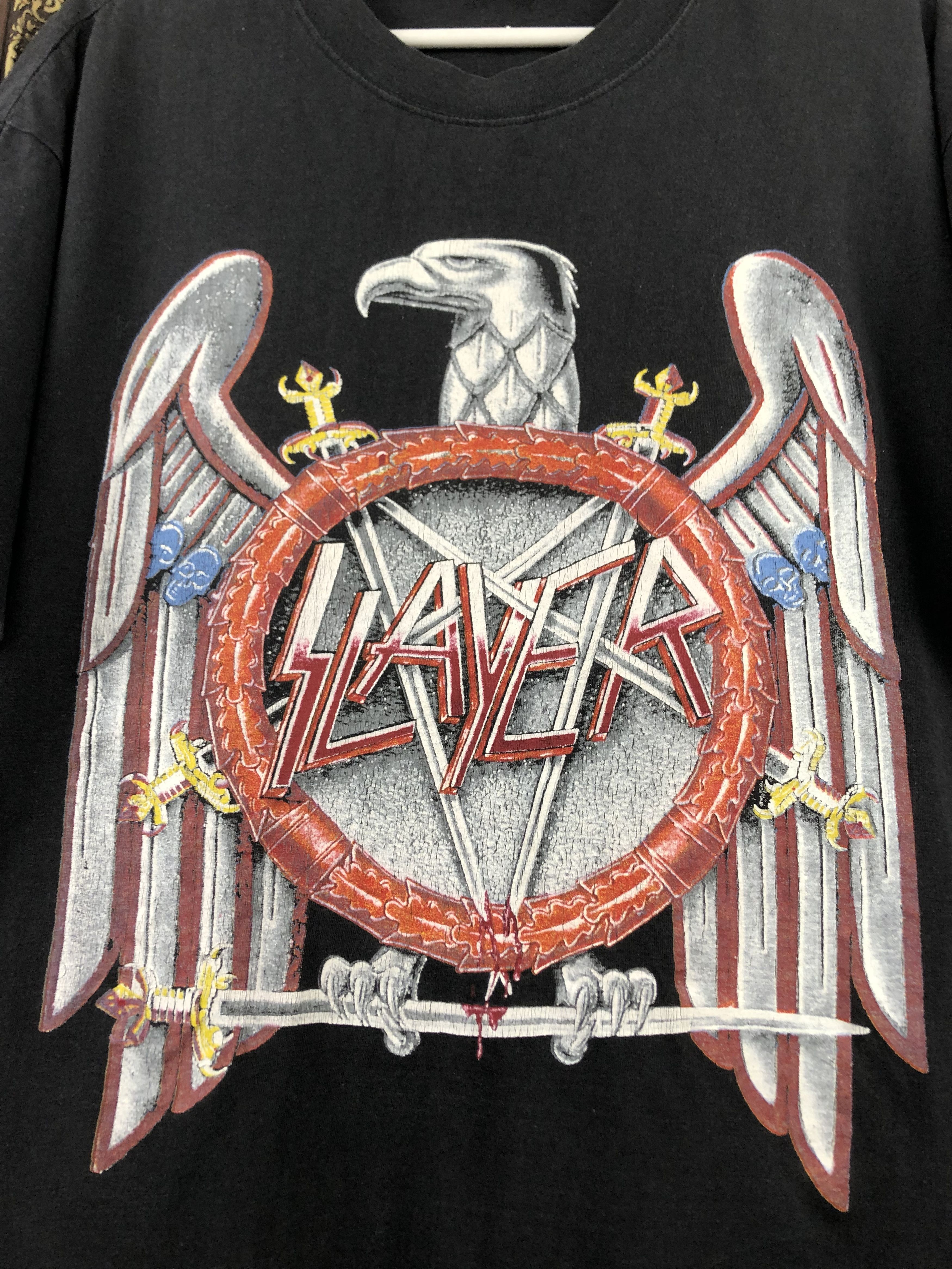 Band Tees Vintage 90's Slayer Band Tee Shirt Rare Over Print Size US M / EU 48-50 / 2 - 5 Thumbnail