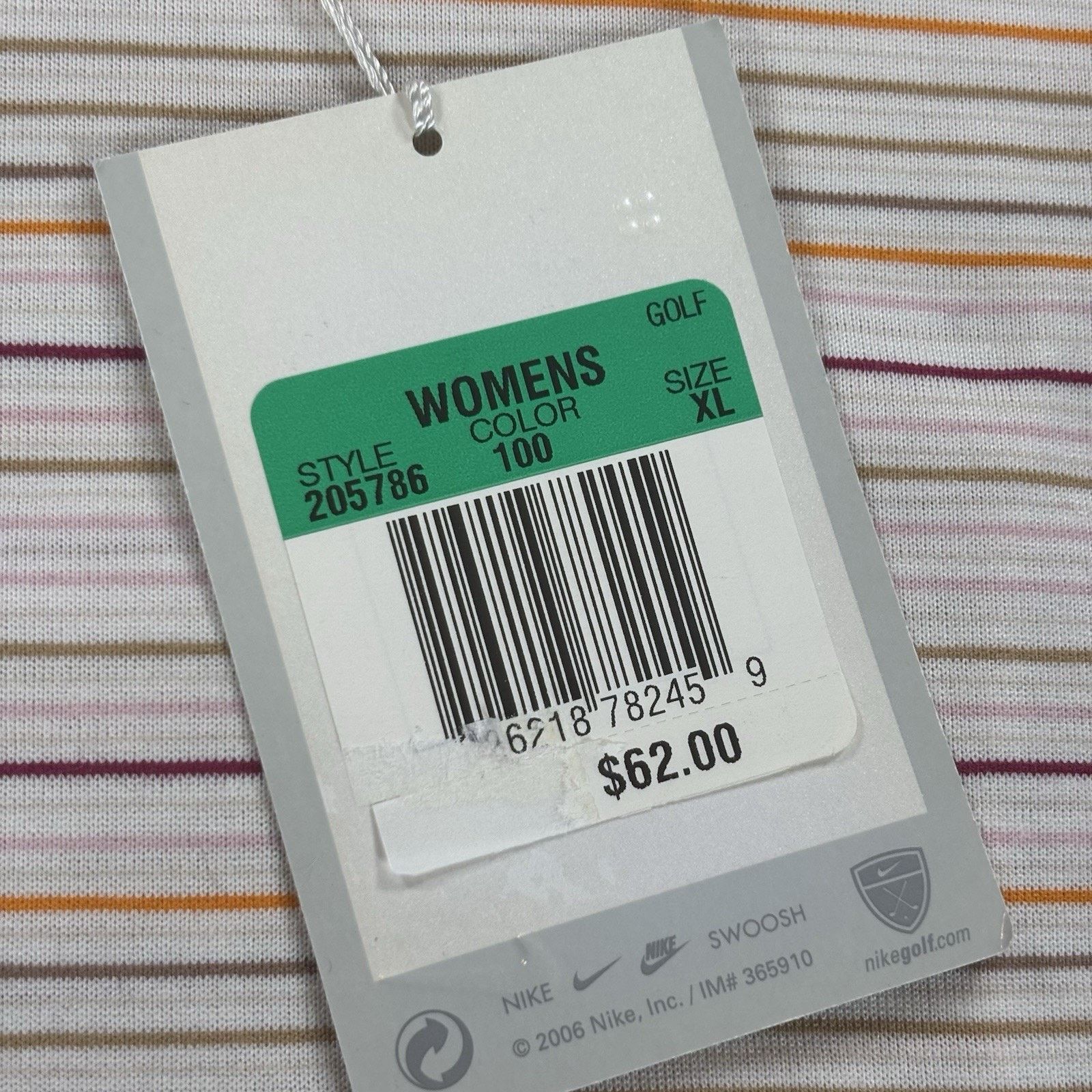 Nike Nike Golf Women's Striped Polo Shirt Sz. XL White Pink Size XL / US 12-14 / IT 48-50 - 5 Thumbnail