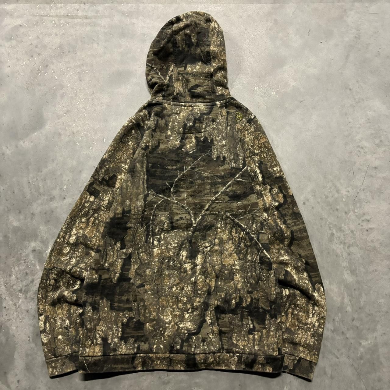 Japanese Brand × Vintage Crazy Vintage Y2K/2000s Tree Camo Wildlife Nature Skater Streetwear Hoodie! Size US S / EU 44-46 / 1 - 7 Thumbnail