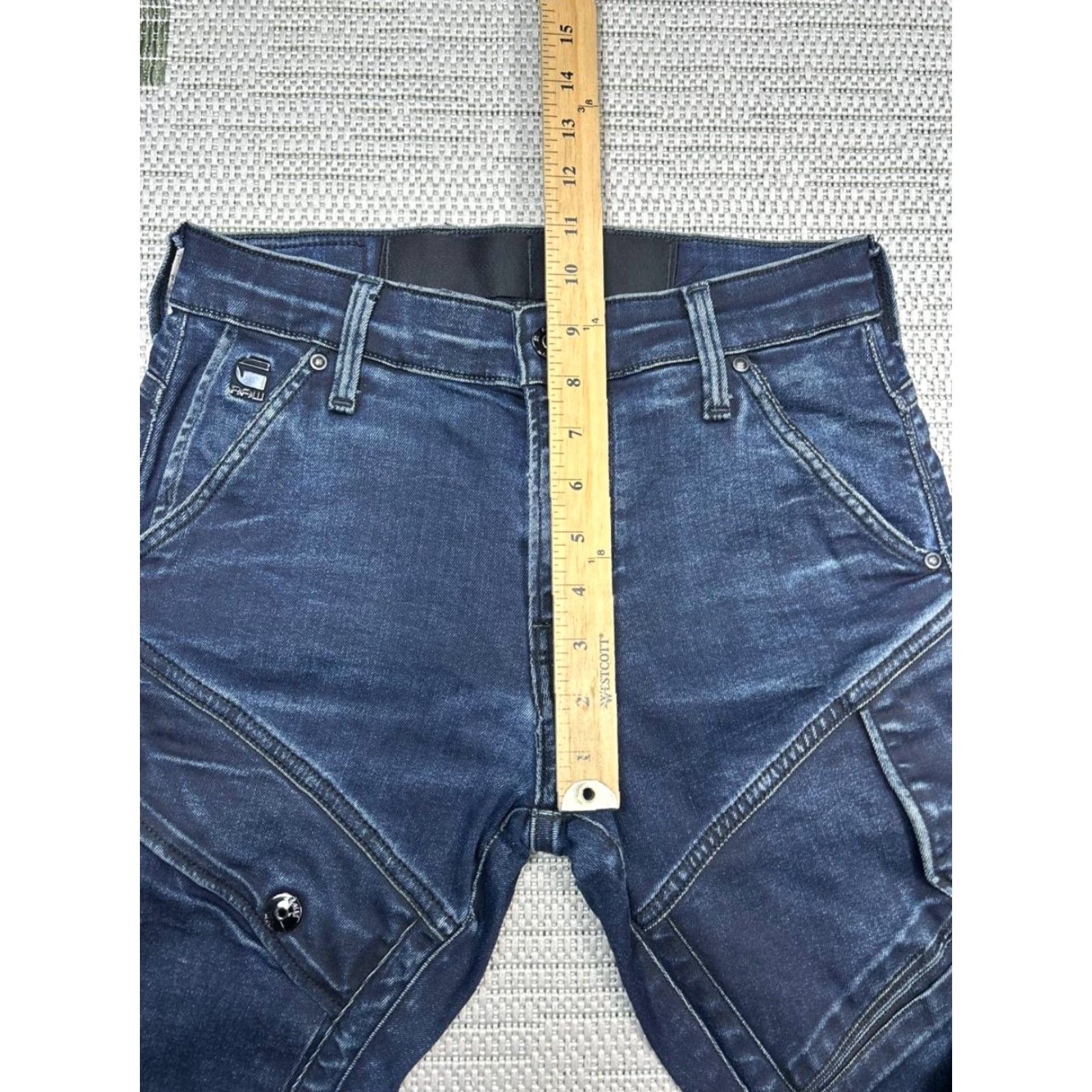 G-Star G Star Raw Jeans Mens 32 Blue Denim Cotton Spandex 5-Pocket Regular Fit Mid Rise 28x32 Skinny 3D Airblaze 3D Vintage No Jeans Size US 32 / EU 48 - 5 Thumbnail