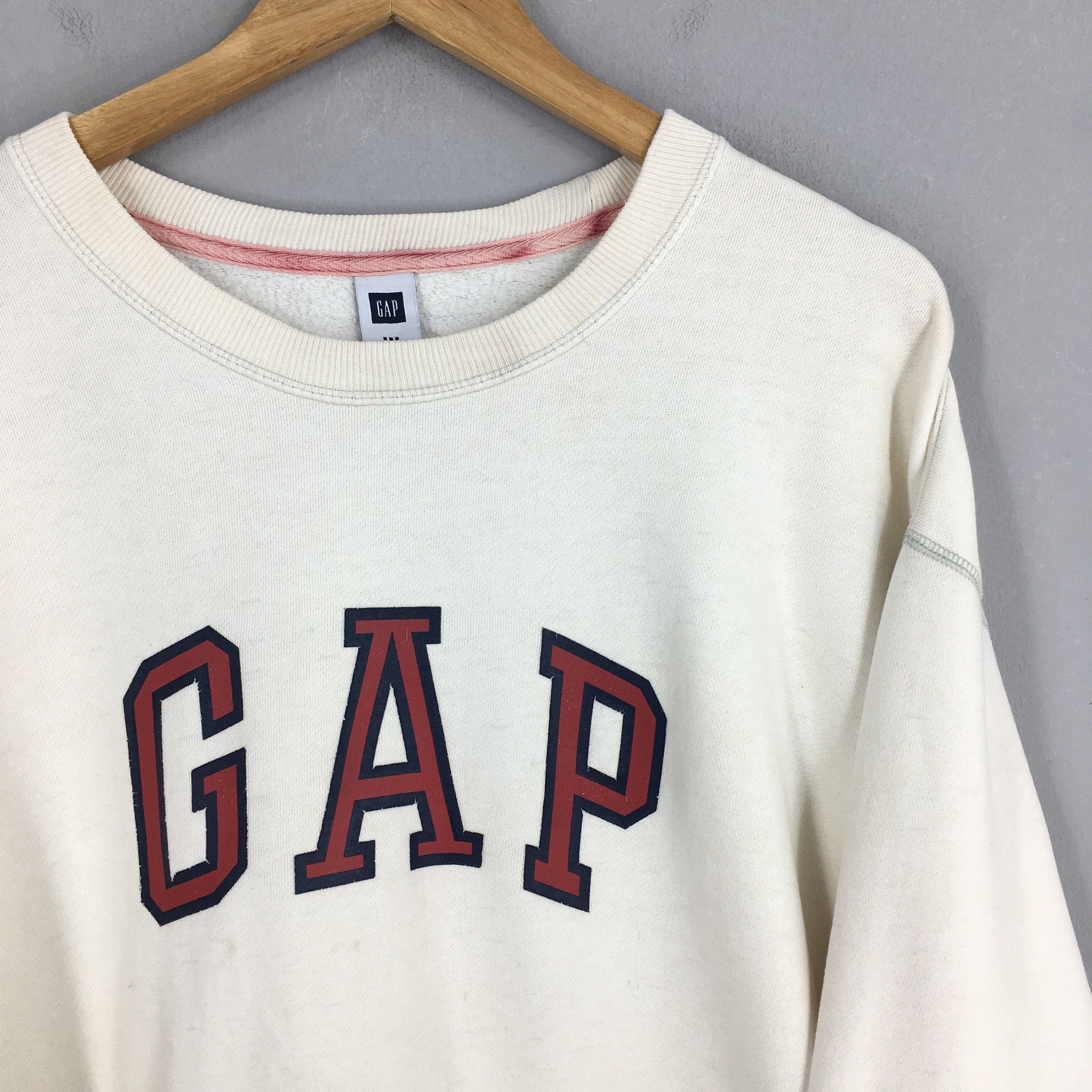 Gap Vintage 90s Gap White Oversized Sweatshirt XXLarge Size US XXL / EU 58 / 5 - 2 Thumbnail