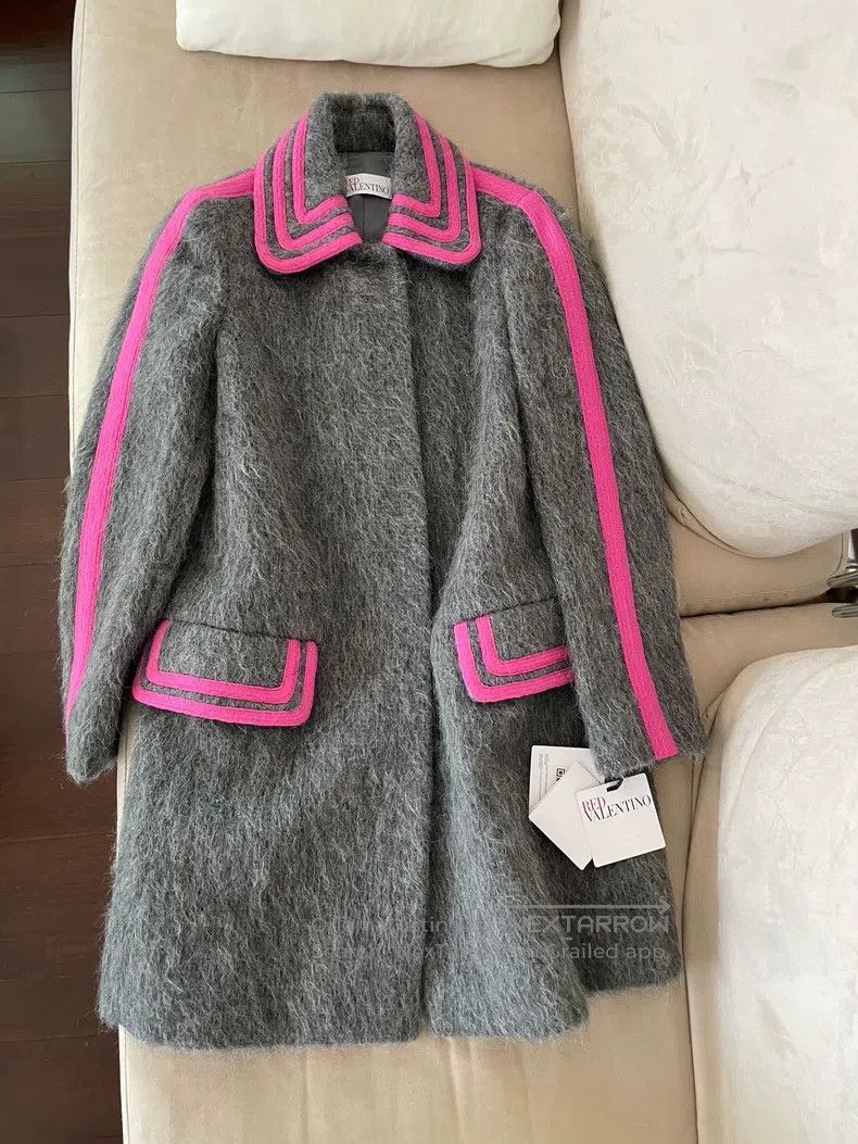 Valentino Valentino Rabbit fur alpaca woolen coat Size XS / US 0-2 / IT 36-38 - 1 Thumbnail