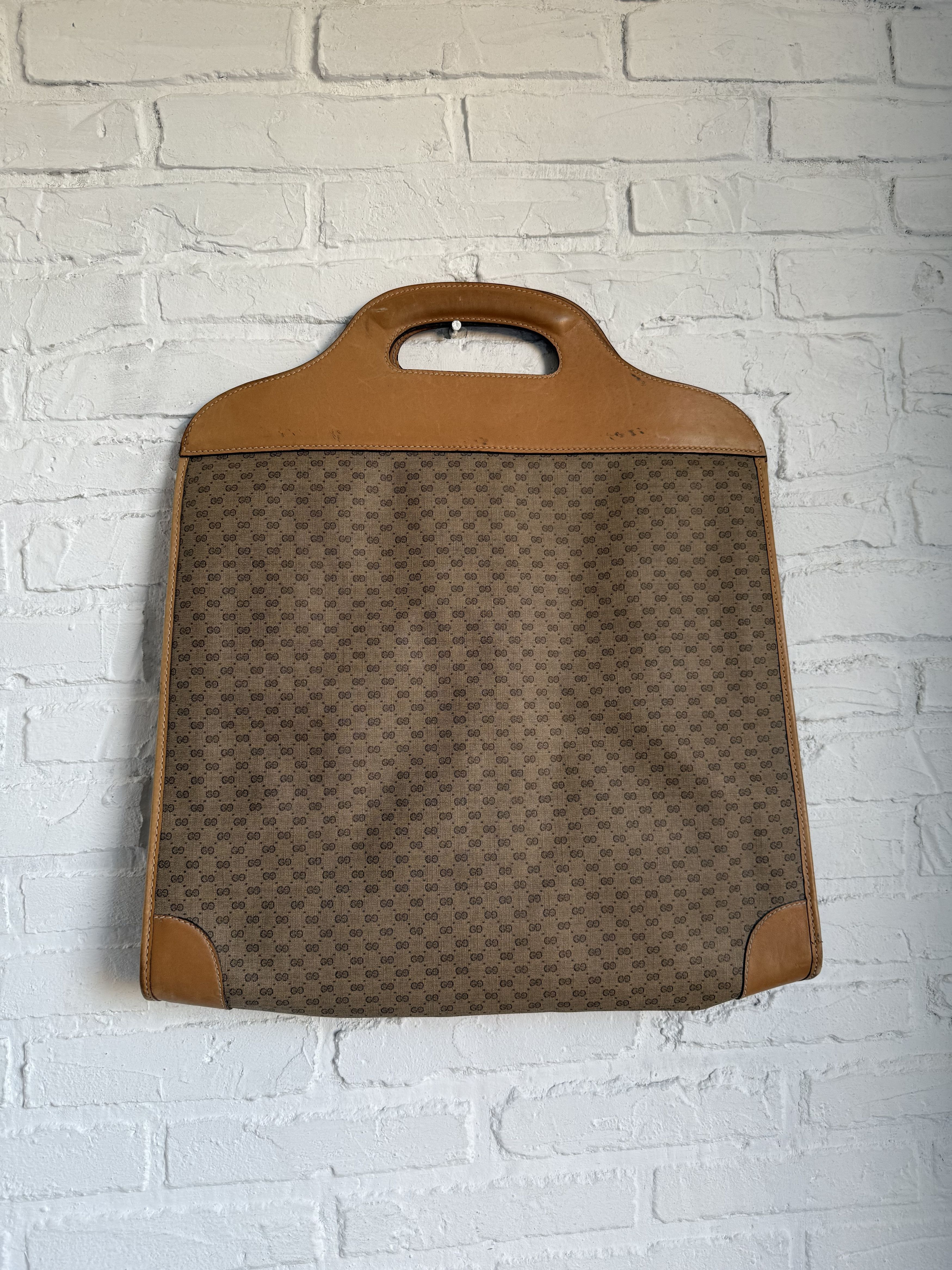 Gucci Vintage 80s Gucci monogram tote bag canvas GG logo Size ONE SIZE - 2 Thumbnail