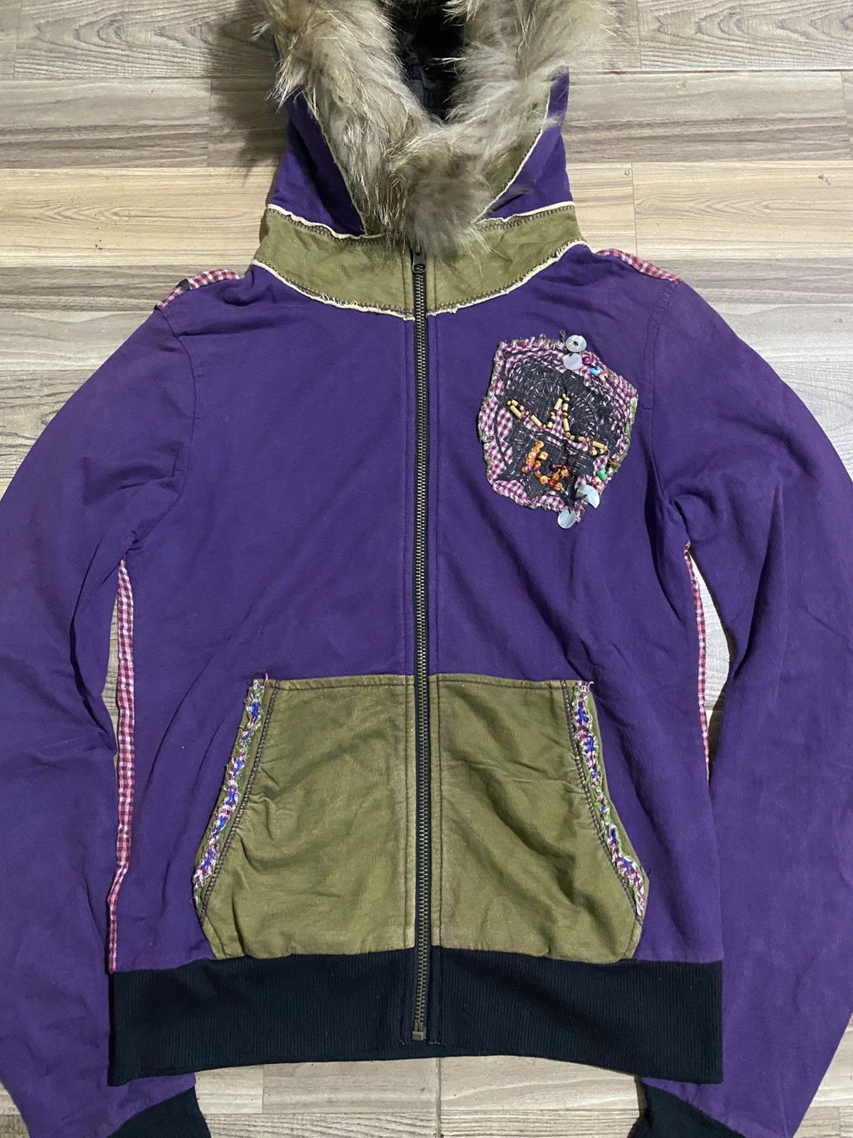 Japanese Brand × Vintage BLUE JAM FALCON FUR HOODIES Size S / US 4 / IT 40 - 2 Thumbnail