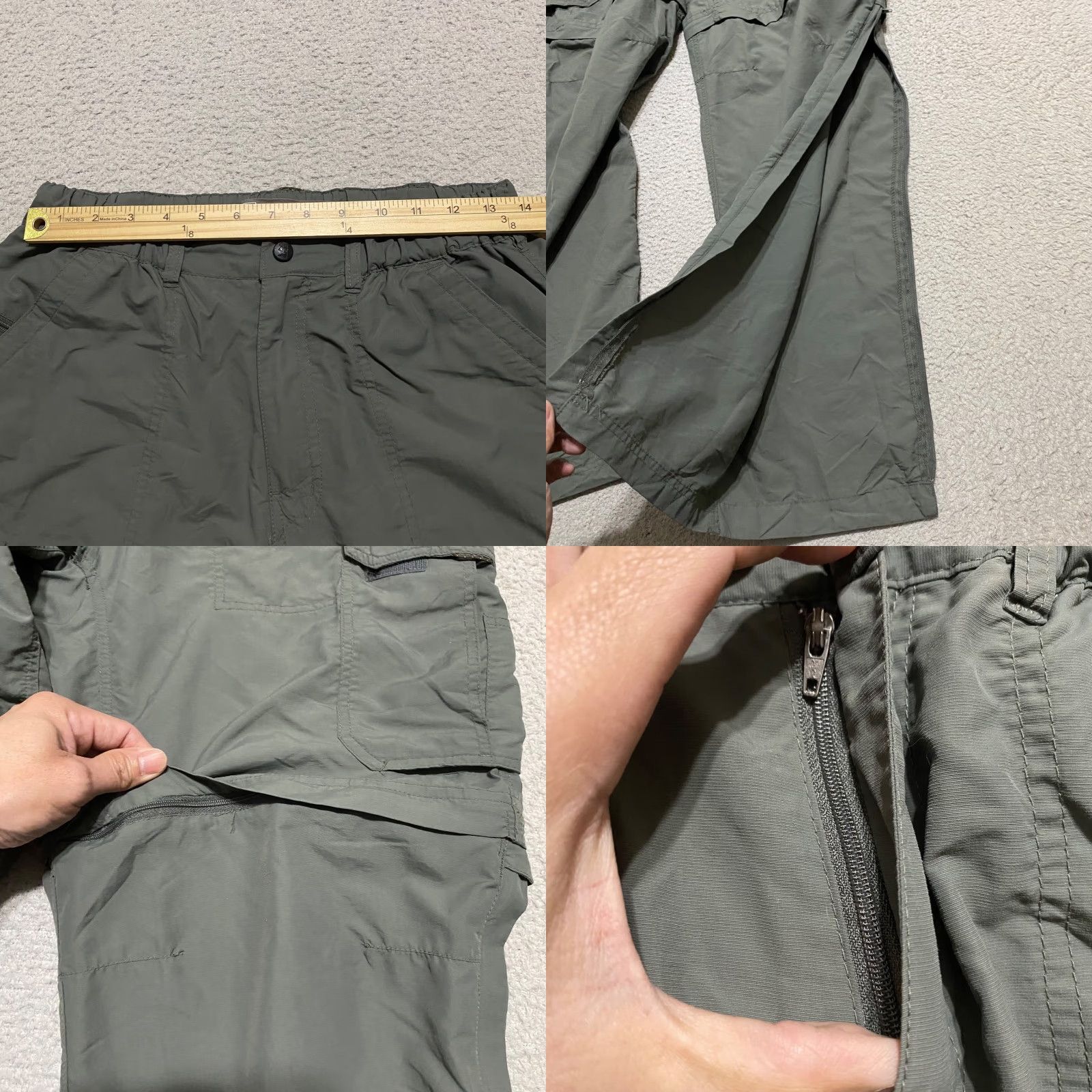Vintage REI Gray Cargo Pants 34 Tall Nylon Cargo Convertible Hiking Camping Outdoor Mens Pants Regular Gray Size US 34 / EU 50 - 8 Thumbnail