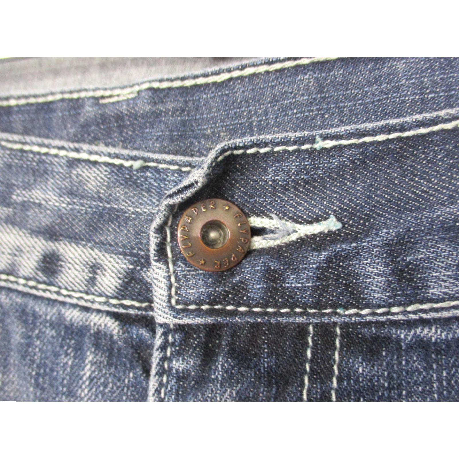 Denime Flypaper Jeans Mens 38x30 Blue Bootcut Denim Distressed Faded Wash Casual Pants Mens Size US 38 / EU 54 - 6 Thumbnail