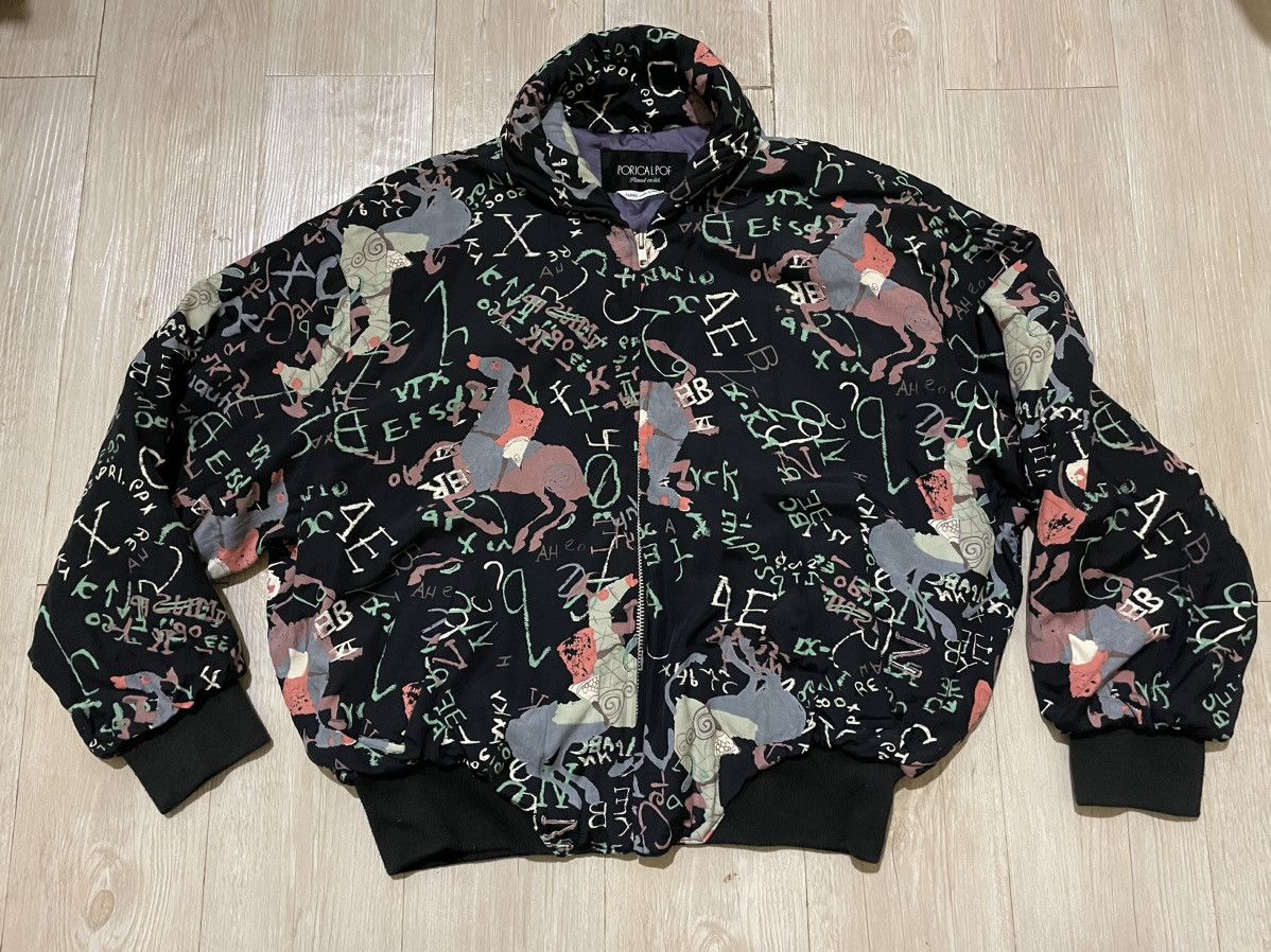 image of Art Streetwear Oversized Designer Jacket Made In Italy in Black, Men's (Size Large)