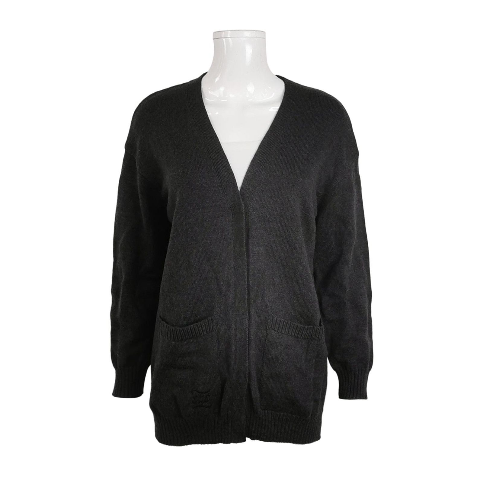 Fendi Fendi Kids Black Cardigan with Pockets 12M Size S / US 4 / IT 40 - 1 Thumbnail