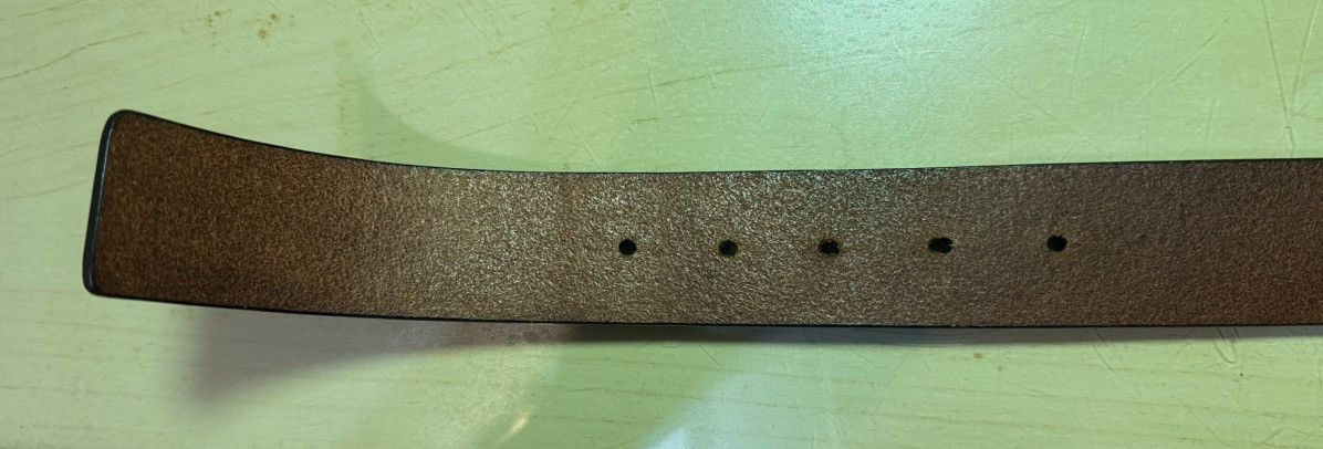 Puma Vintage PUMA Y2K Rhinestone Big Cat Buckle Leather Belt Size 34 - 13 Thumbnail