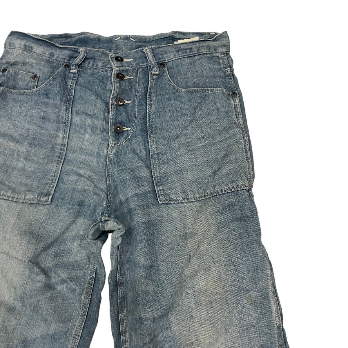 Japanese Brand Vintage Loisir Adieu Tristesse Workwear Denim Size US 33 - 4 Thumbnail
