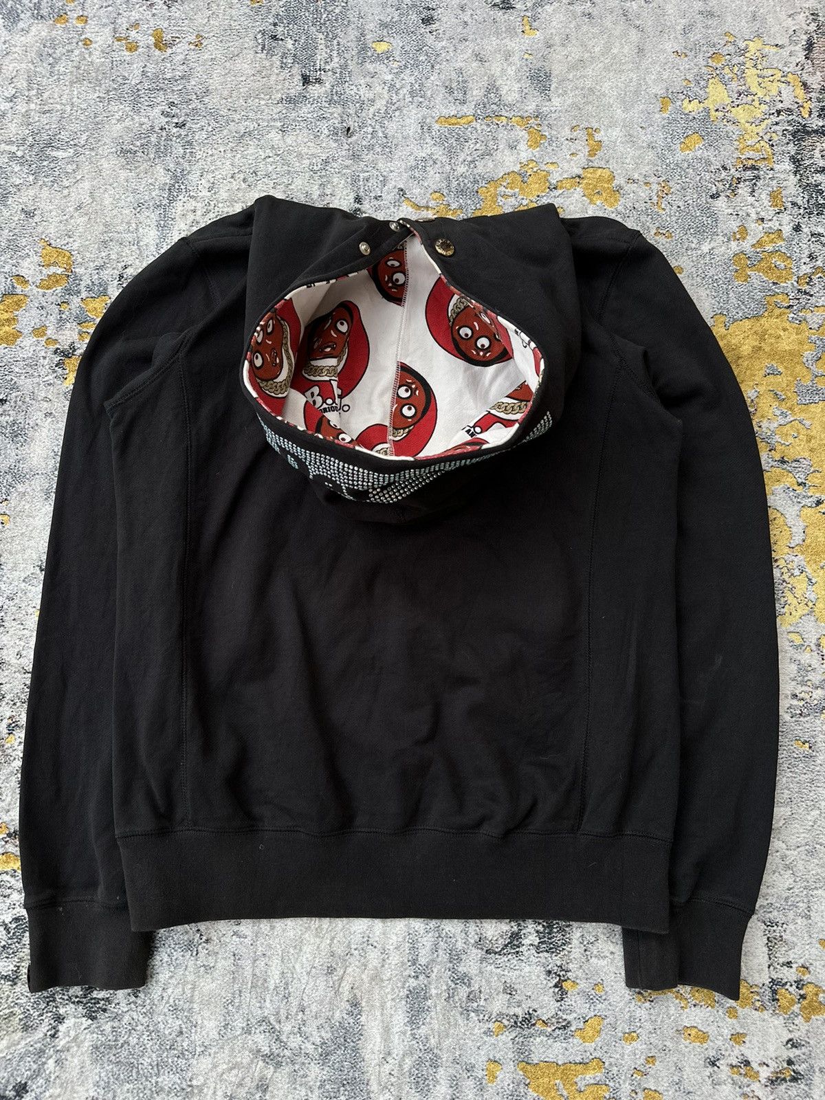 20471120 FIGHT CLUB DEVILNUT X BIG NOTORIOUS GLITTER HOODIE GOTHIC Size US M / EU 48-50 / 2 - 6 Thumbnail