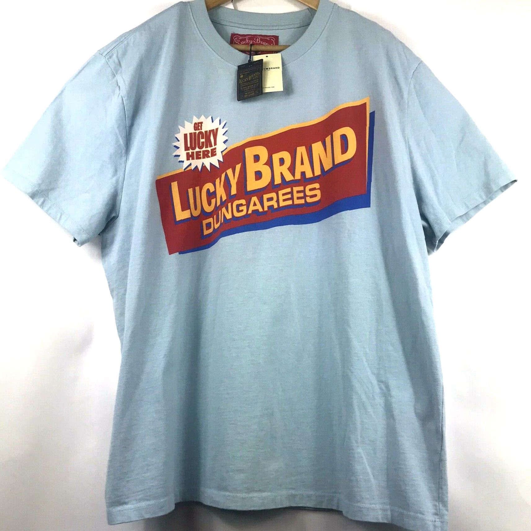 Lucky Brand LUCKY Brand T-Shirt Mens XL Blue Short Sleeve Graphic Tee GET LUCKY HERE NEW Shirt Men XL Blue Graphic Tee 2020-2029 Casual Short Sleeve Size US XL / EU 56 / 4 - 3 Thumbnail