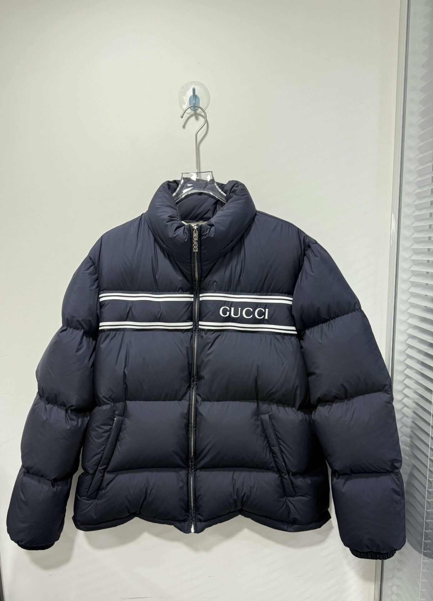 Gucci Gucci Blue Logo Down Jacket Size 54 Size US L / EU 52-54 / 3 - 1 Thumbnail
