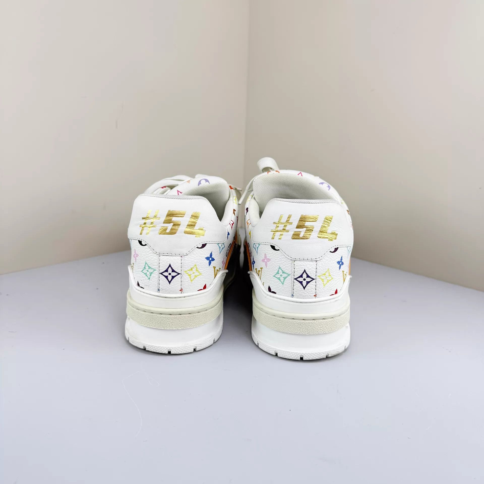 Louis Vuitton LV Takashi Murakami White Multicolor Trainer US7 98 New Size US 7 / IT 37 - 3 Thumbnail