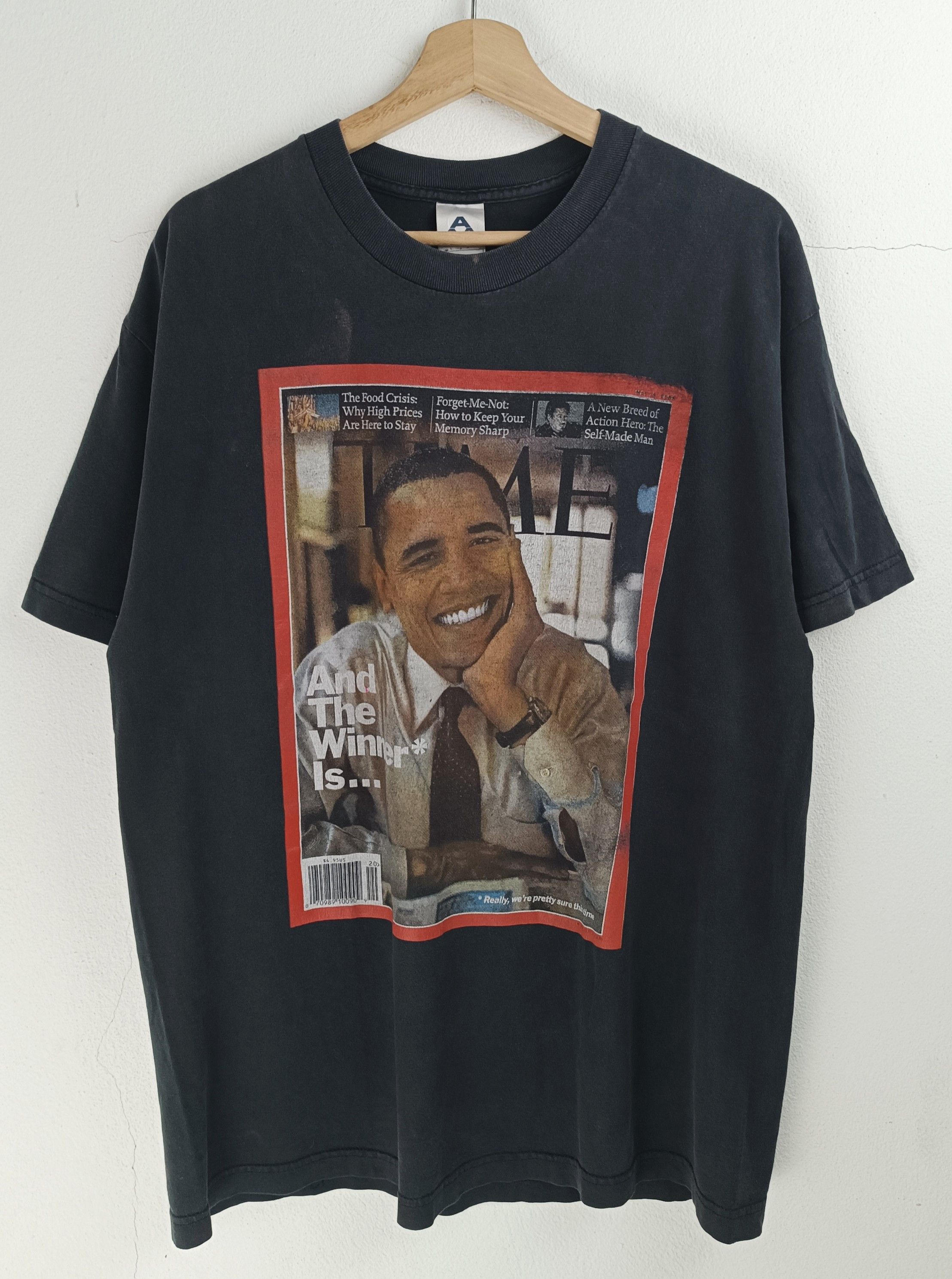 Vintage THRASHED FADED VINTAGE Y2K OBAMA TIME MAGAZINE PRESIDENT POL Size US L / EU 52-54 / 3 - 3 Thumbnail