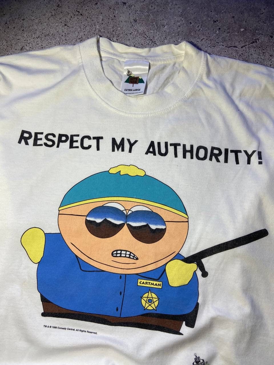 Cartoon Network × Vintage Vintage South Park 1999 Cartoon T-Shirt Respect My Authority Size US L / EU 52-54 / 3 - 5 Thumbnail
